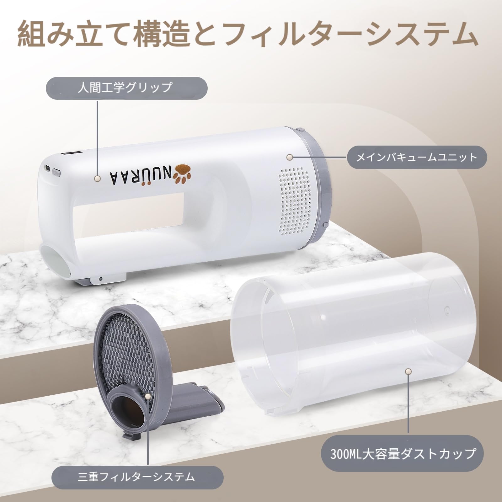 100w ポータブルハンドヘルドペット掃除機 Amazon.co.jp: ハンドヘルドペット毛グルーミング掃除機キット -犬猫用