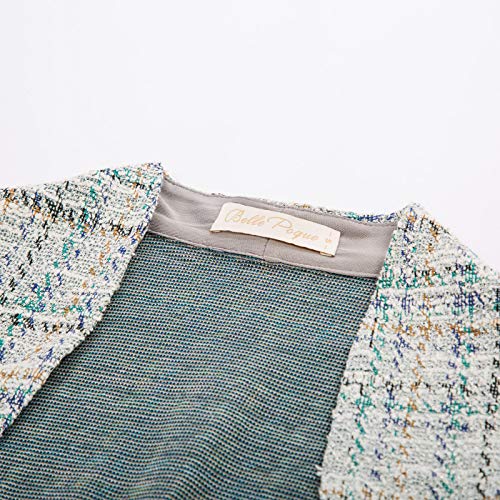 Women Long Sleeve Bolero Cardigans 50S Dressy Shrugs For Evening Wear (Tweed#2, M) #TOP4