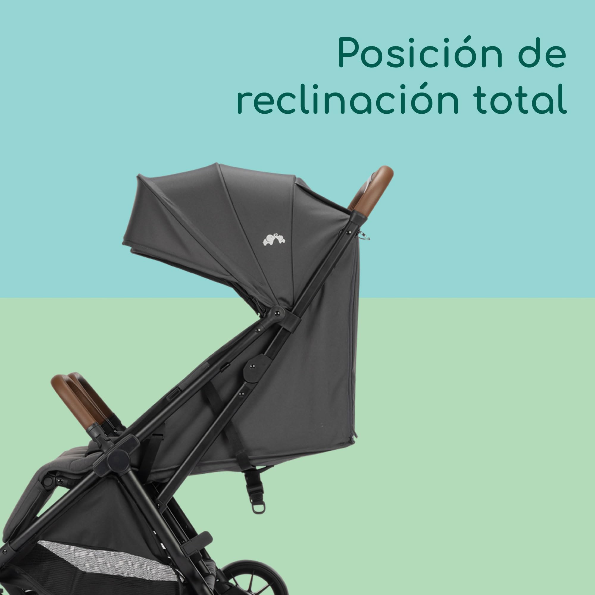 Bebeconfort Mane, Carrito Gemelar, 0-22 kg, Plegado Automático, Reclinación Total, Barras De Seguridad Giratorias, Arnés 5 Puntos, Ventana De Malla, Burbuja Impermeable, Cesta (8 kg), Mineral Graphite