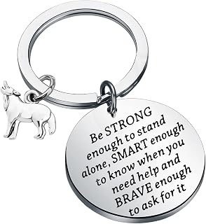 Wolf Keychain Wolf Dog Gifts for Wolf Lovers Wolf Inspirational Keychain Charm Gifts Be Strong Enough to Stand Alone