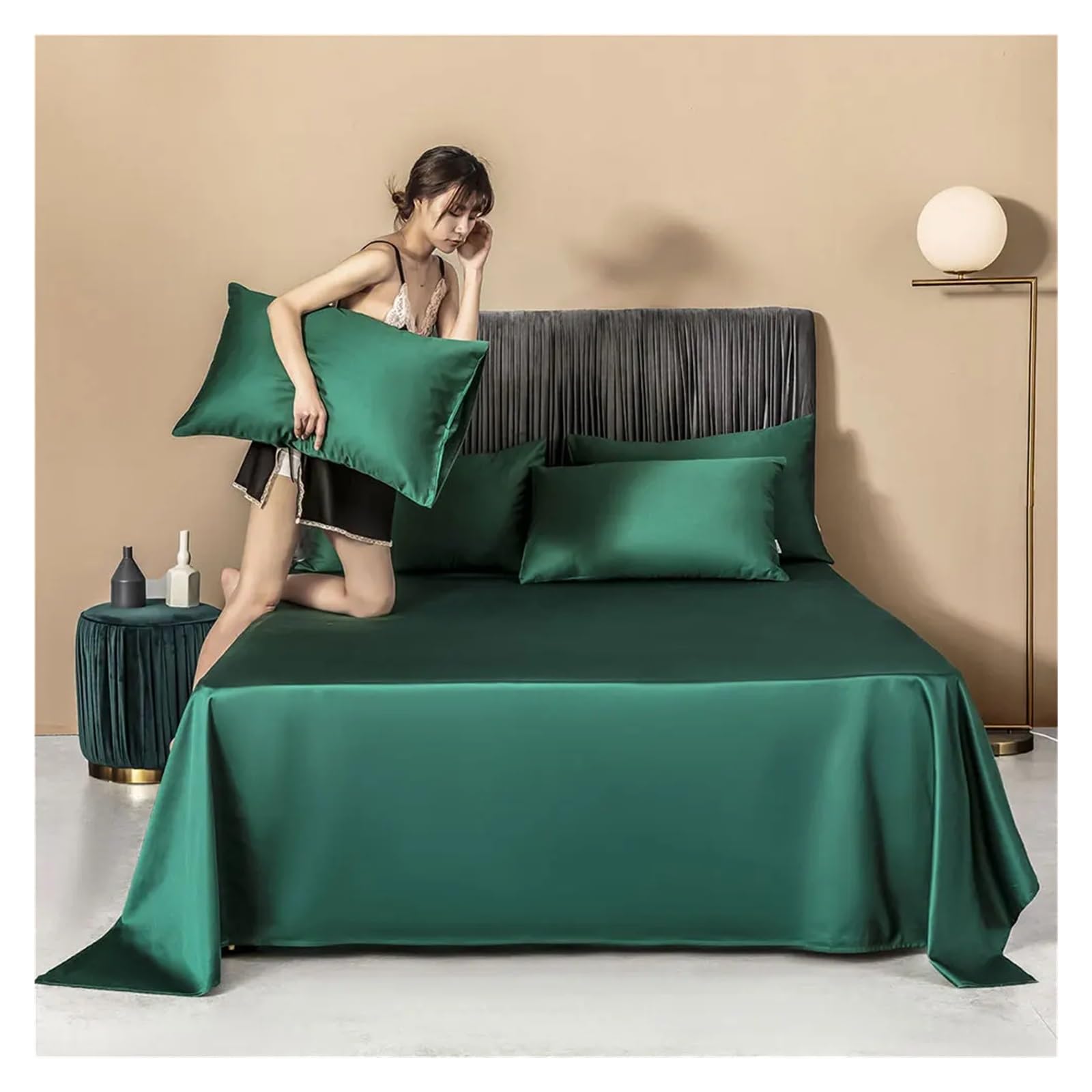 Ensemble De Couette 1000 Fils 100% Coton Égyptien – Full/Queen – Rayures Noires