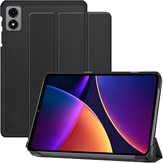 For ALLDOCUBE iPlay 80 mini Pro 用 ケース 8.4インチ スタンド機能付き 三つ折 高級PUレザー 保護ケース YANMONGI オートスリープ機能 耐衝撃 衝撃吸収 防塵 落下防止 キズ防止 耐久 角度調整 全面保護カバー（ブラック）