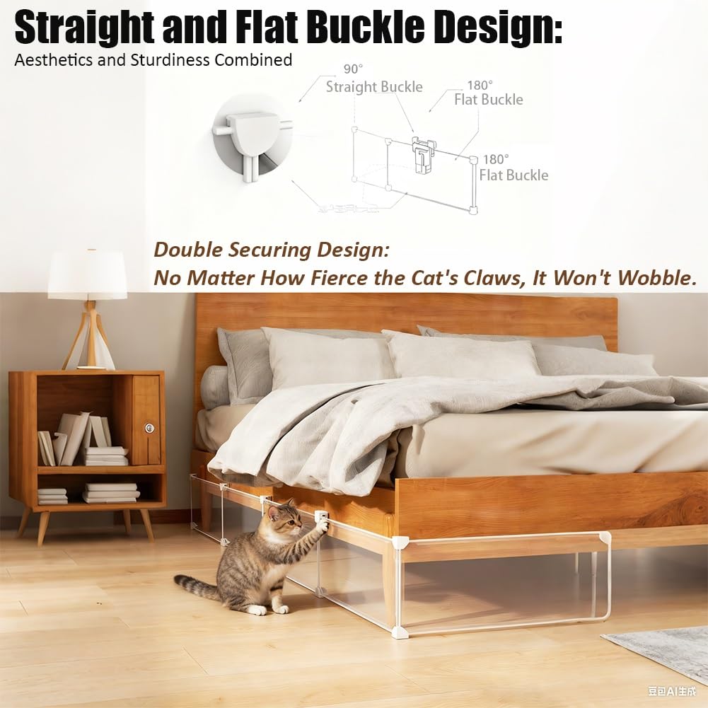 Protezione multiuso for fessure, pannello di protezione sotto divano e letto for animali domestici, barriera for mobili staccabile for impedire l'accesso e la perdita di giocattoli(120cmx20cm)