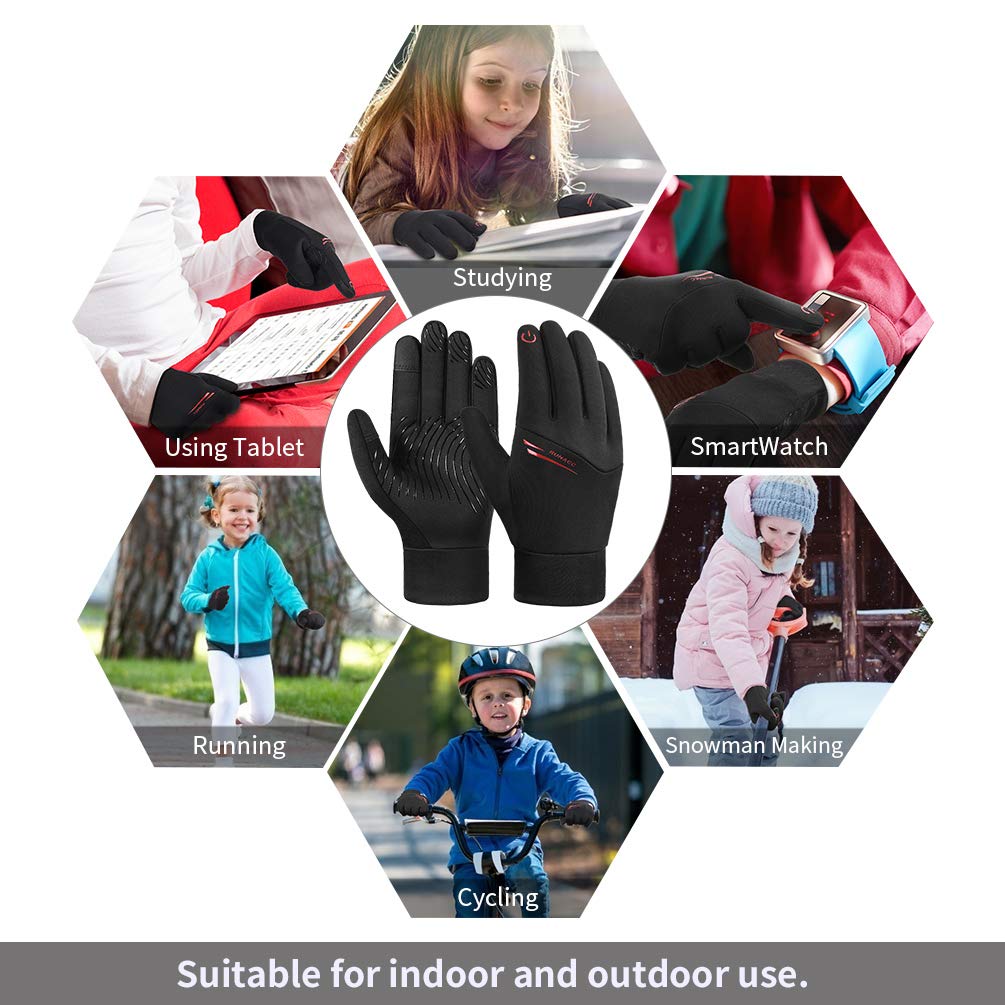 Guanti Invernali Bambini Touchscreen - Termici Con Palmo Antiscivolo E Riflettenti - Foto 5