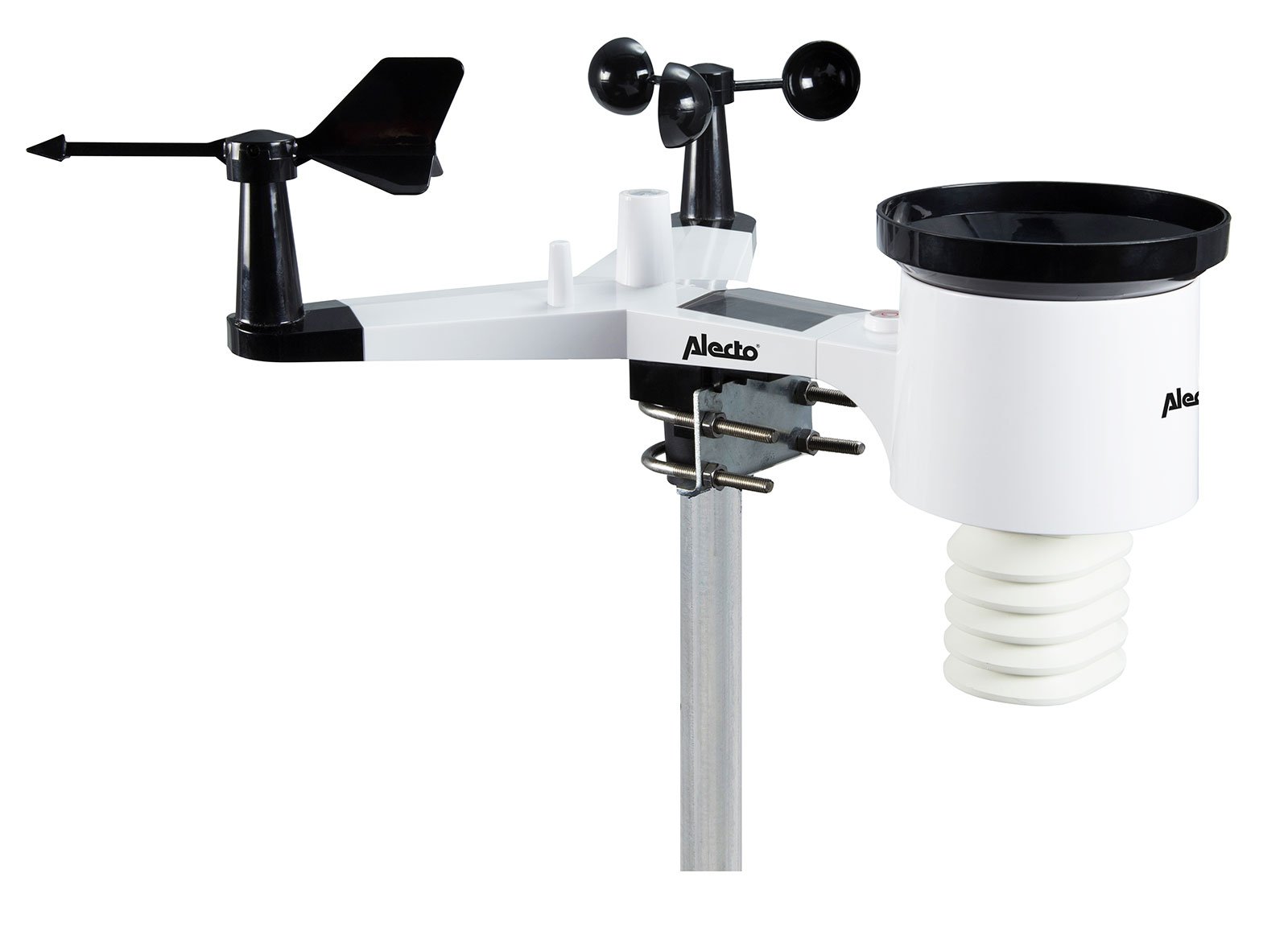 Alecto Weather Underground Stazione Meteo WiFi con App, sensore per Interno ed Esterno, Nero/Bianco, 19 x 12 x 12 cm, WS 5500