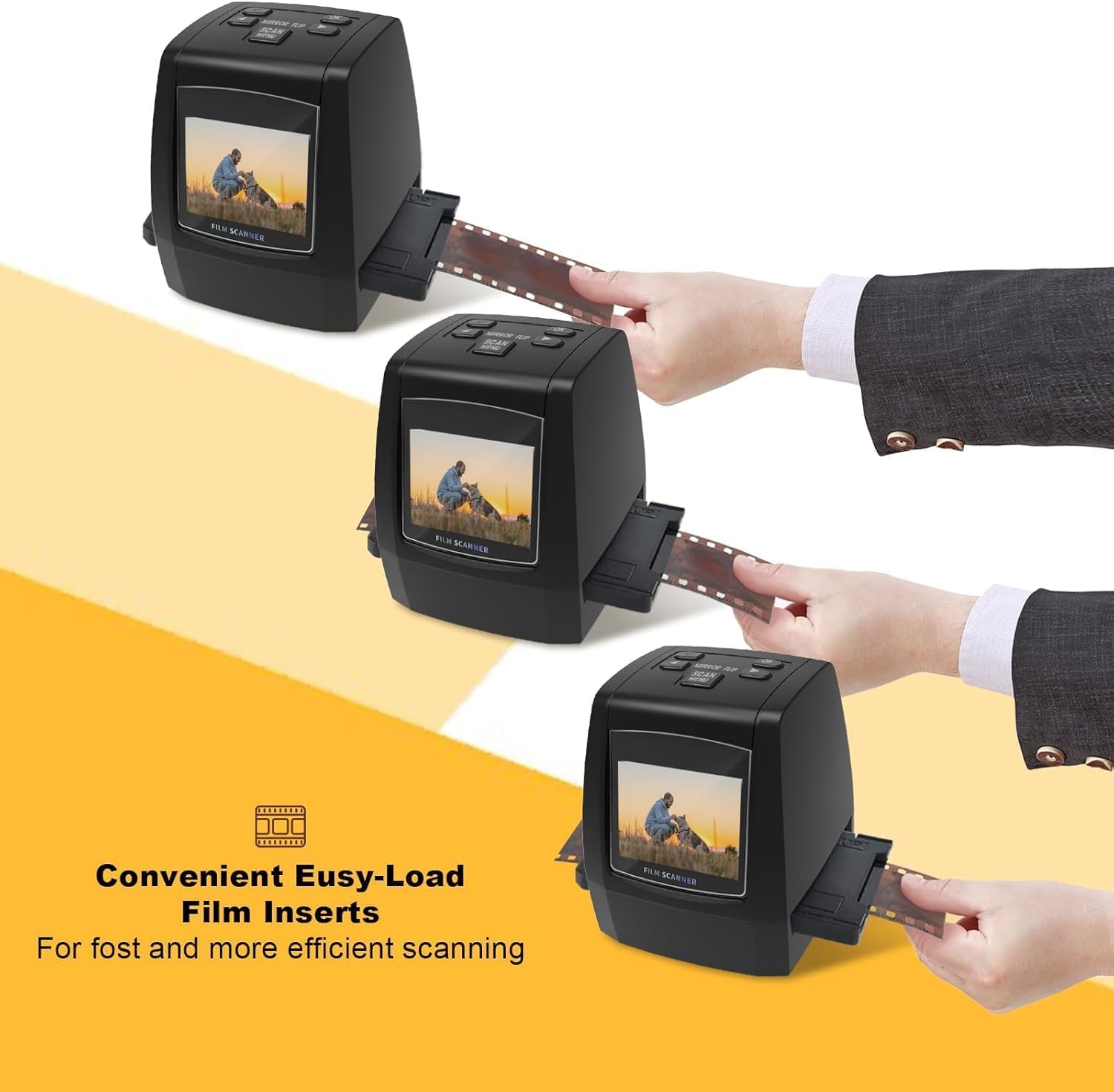 Scanner Pellicole E Diapositive All-in-One - Converte 35mm, Super 8 In Digitale | Display LCD 2''