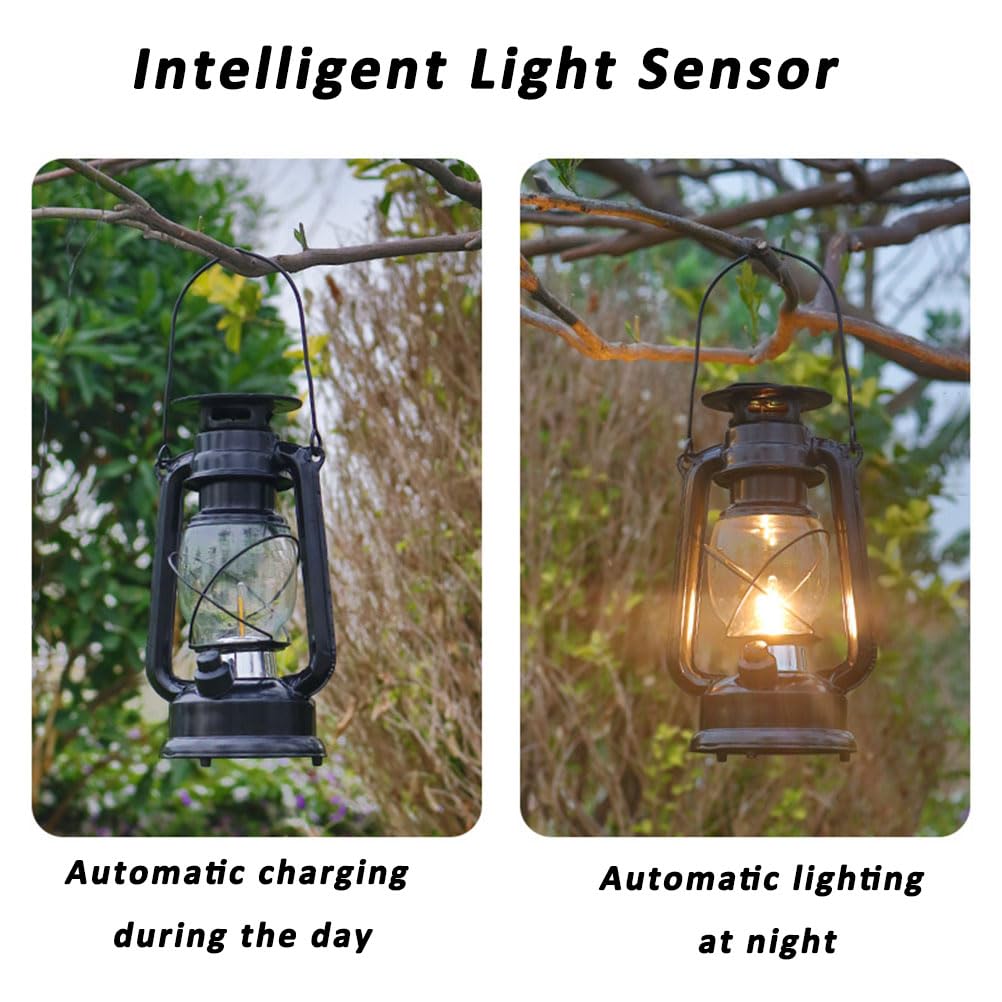 Retisee Lot De 6 Lanternes LED Vintage à Piles Pour Camping Intérieur Ou Extérieur Avec Télécommande Pour Terrasse, Cour, Porte D'entrée