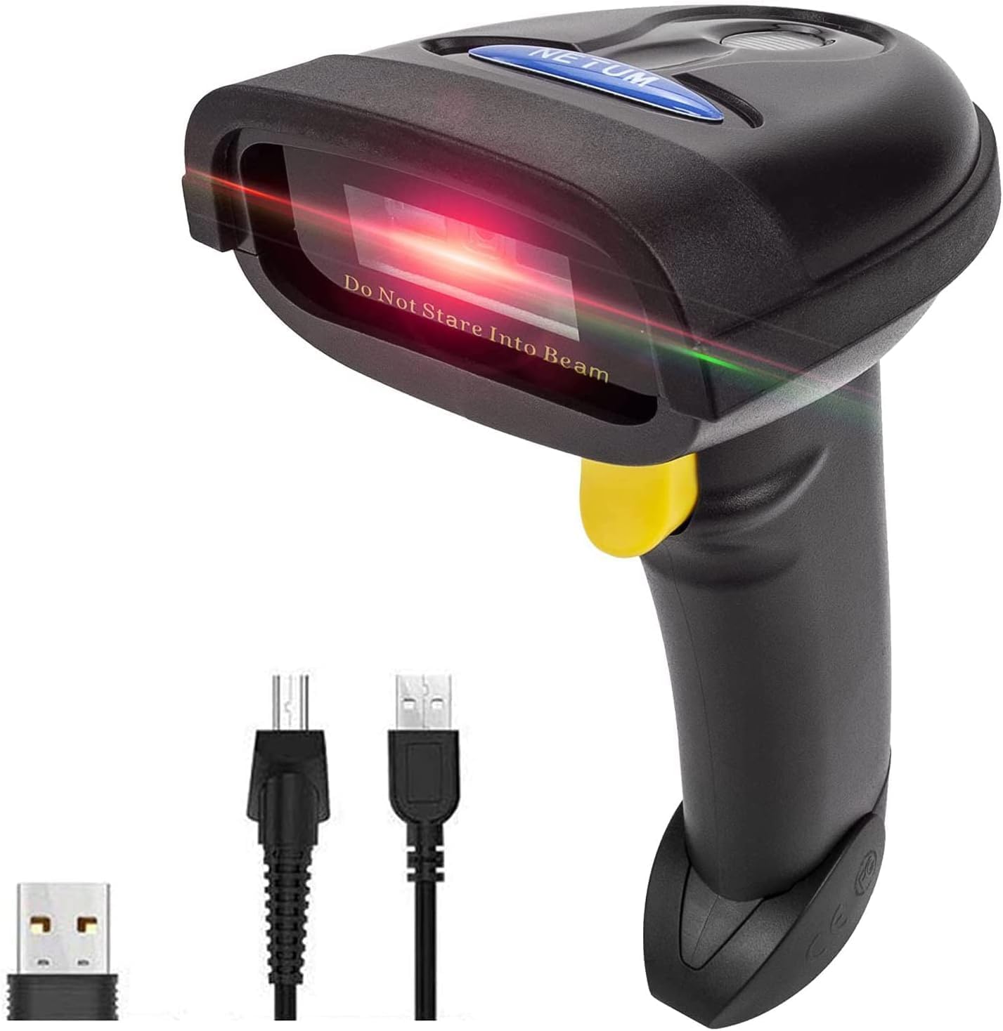 NETUM Bluetooth Handheld USB Wireless 1D 2D QR Barcode Scanner Used for Payments in Store Black (NT-1228BL)