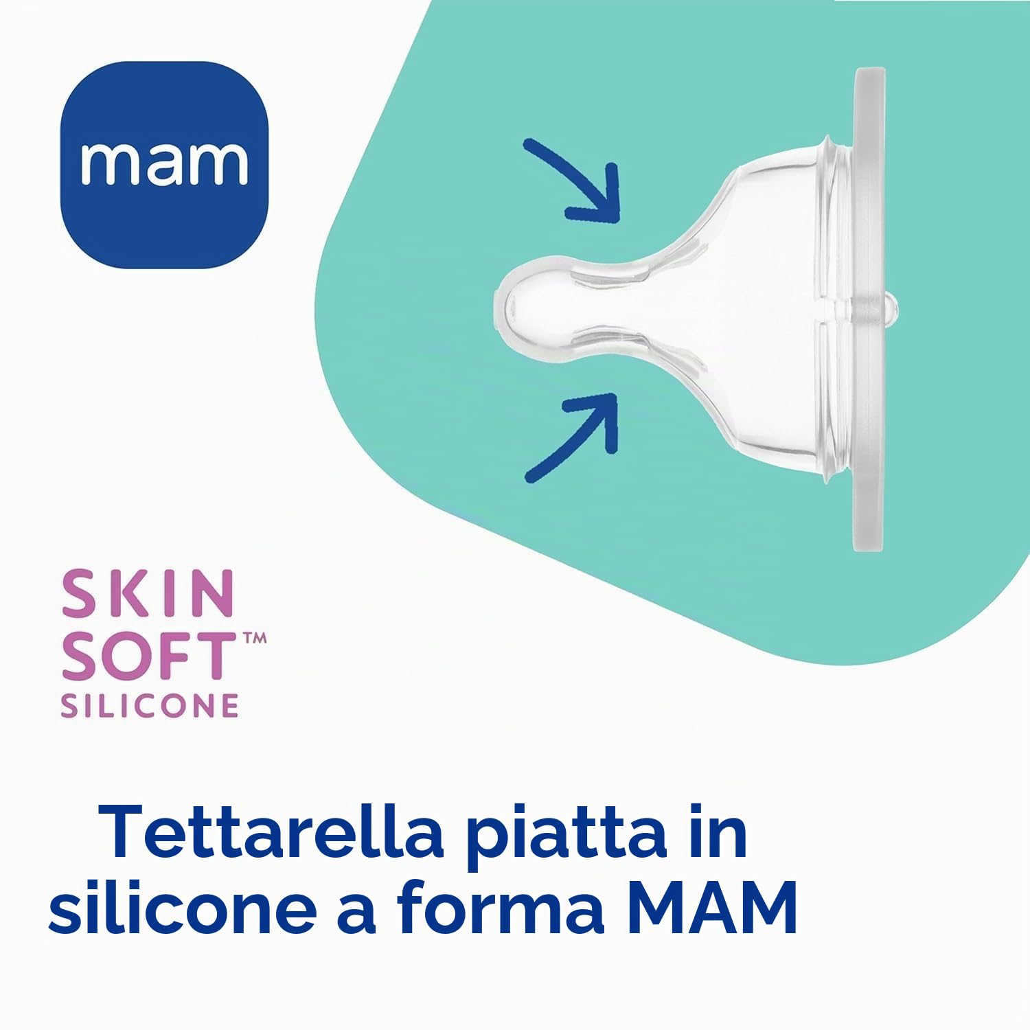 MAM Feel Good Set di 2 biberon in vetro (170 ml e 260 ml), con 1 tettarella a flusso lento per neonato, rosa