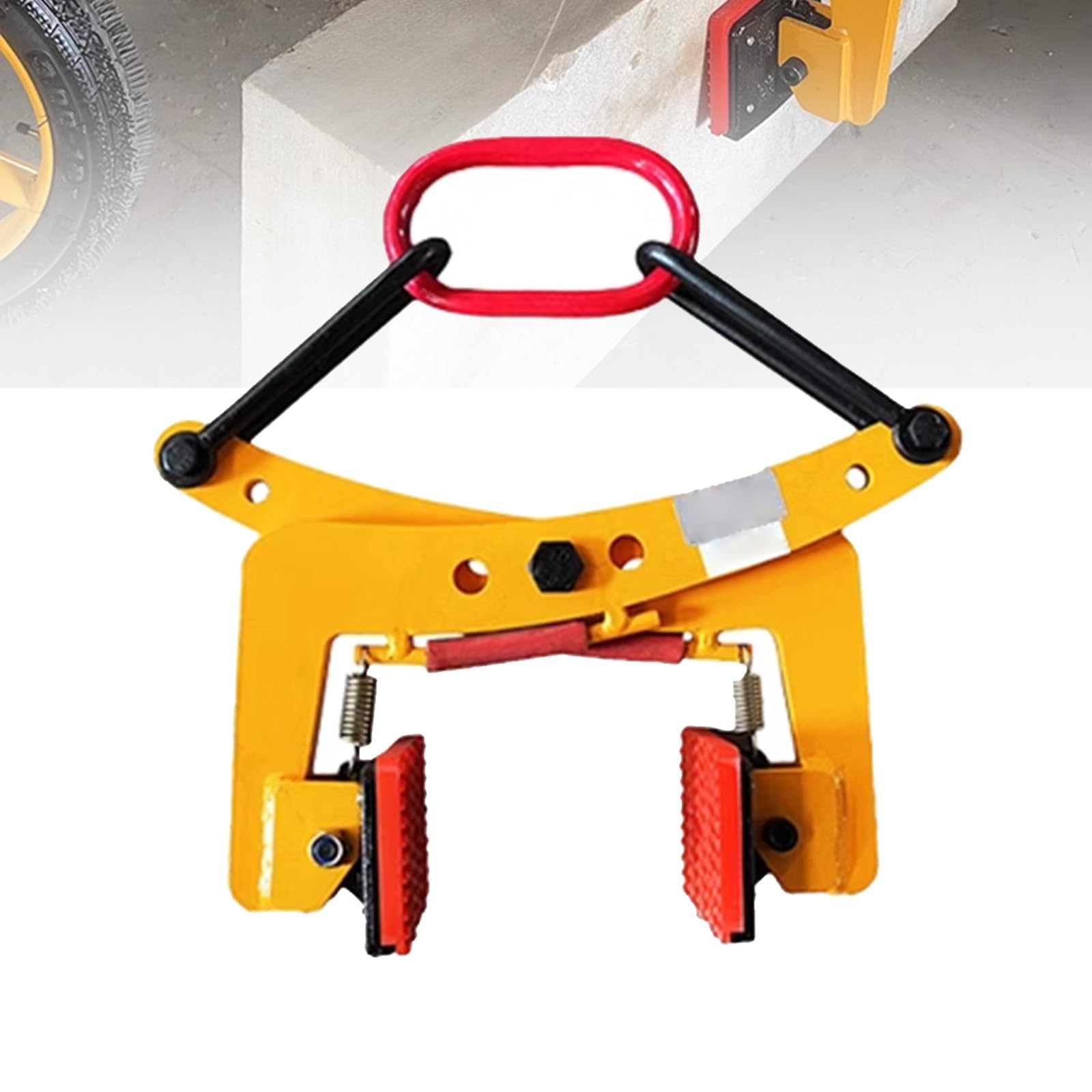 SaryEdge Heavy Duty 350kg Stone Lifting Clamps, 7" Marble & Granite Slab Carrier, 40mm-180mm Adjustable Gripper for Transporting Concrete Blocks & Stone Slabs，On，One Color-7in