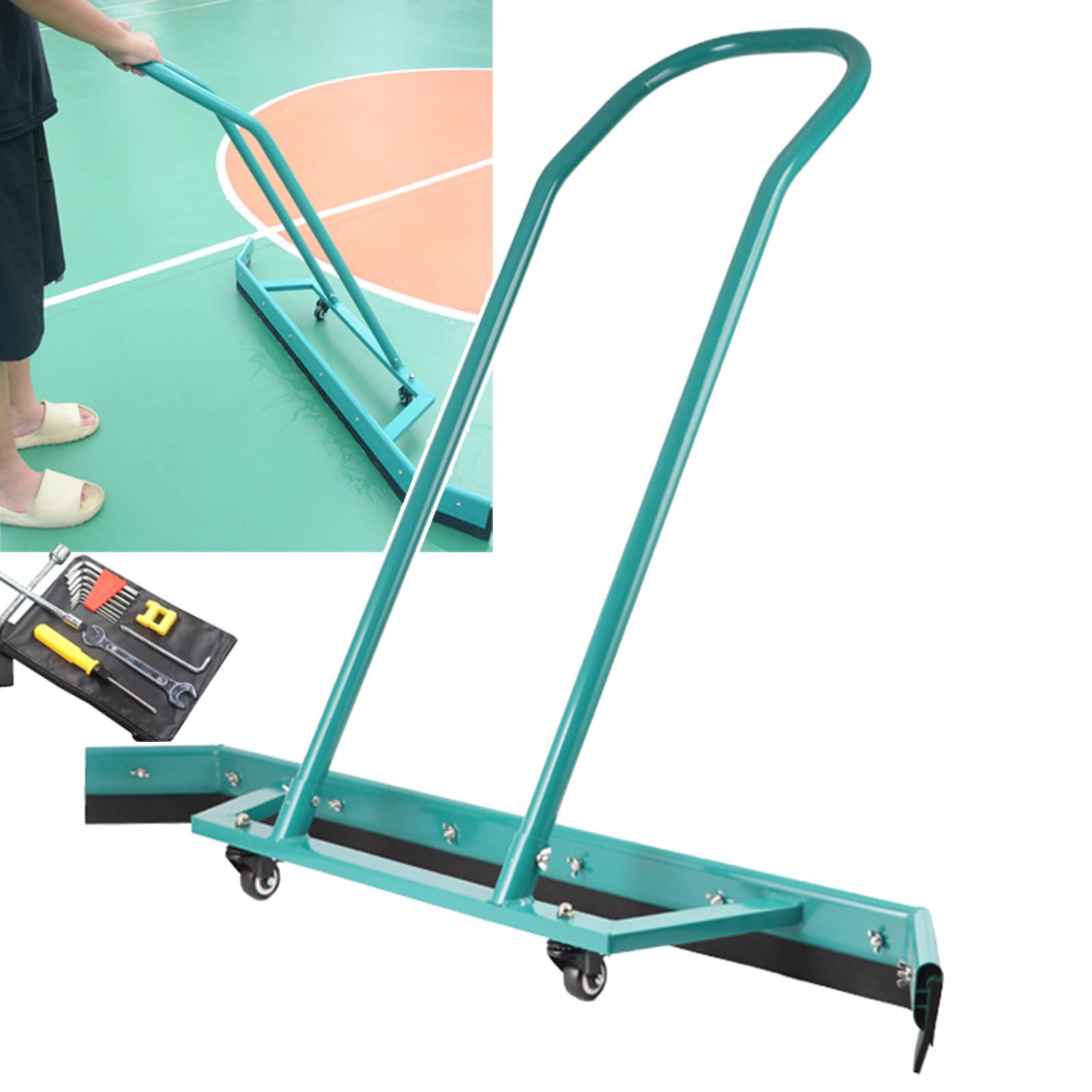 Escobilla de Goma para Pistas de Tenis, escobilla de Goma Profesional, secador de Alta Resistencia para Pistas Deportivas con Herramienta y Ruedas. (Green)