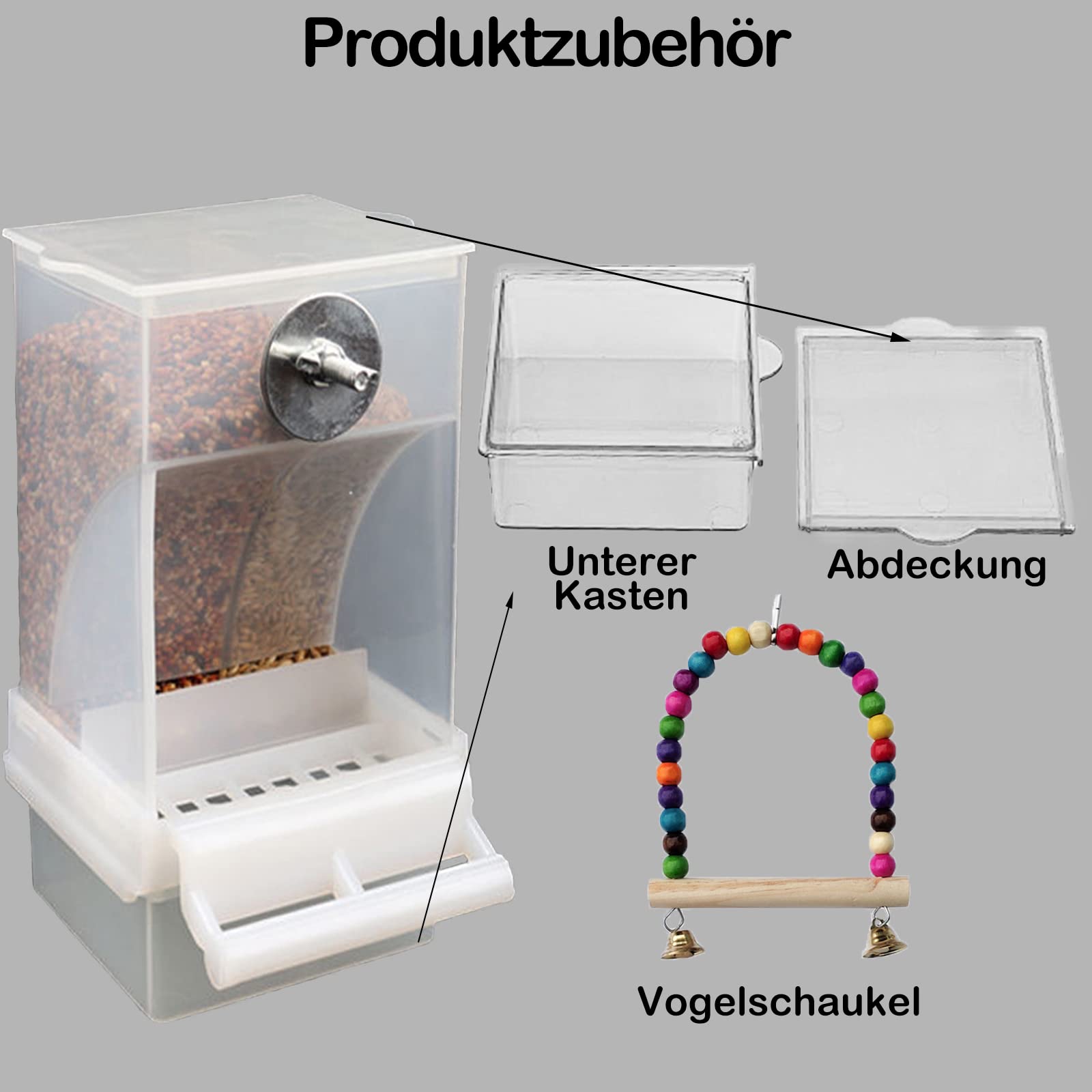Vogelparadijs Essential | Transparante Anti-Mors Vogelvoerbak en Badhu