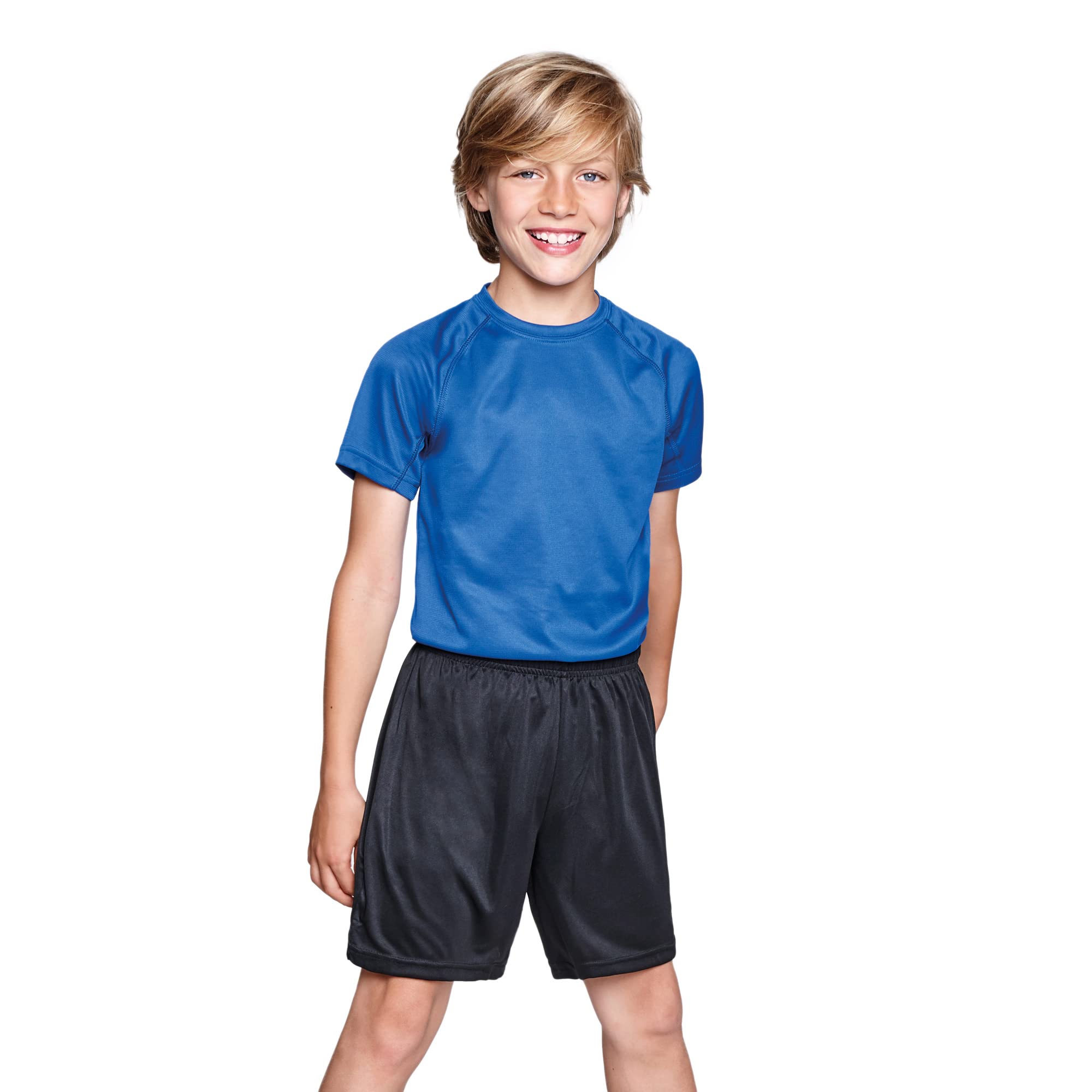 KINKIES Pantalón Corto Deportivo de Colores para niños - Pantalón Transpirable con Slip Interior, elástico y cordón