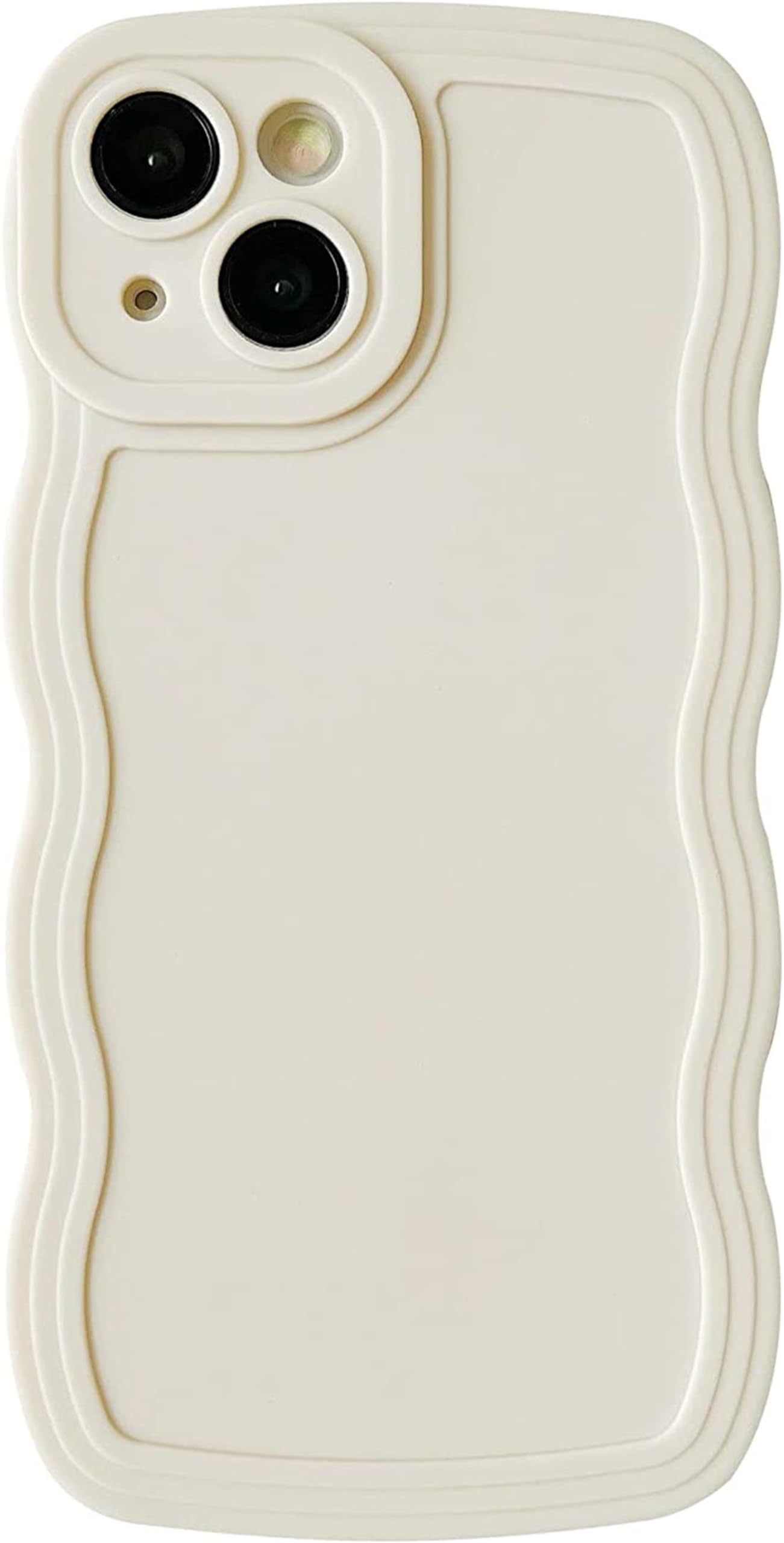 Tybiky Hülle Kompatibel mit iPhone11Pro, Farbe Curly Handyhülle, Schöne TPU Silikon Wellen Design Schutzhülle, Niedlich und Einzigartigen Frauen Mädchen Case Cover für iPhone 11Pro, Weiß