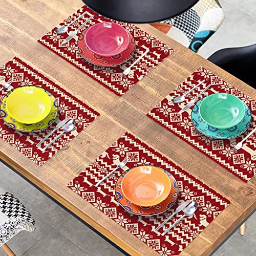 Sets de table teckel et fleurs 30x45 rectangulaires antidérapants pour table à manger - 8
