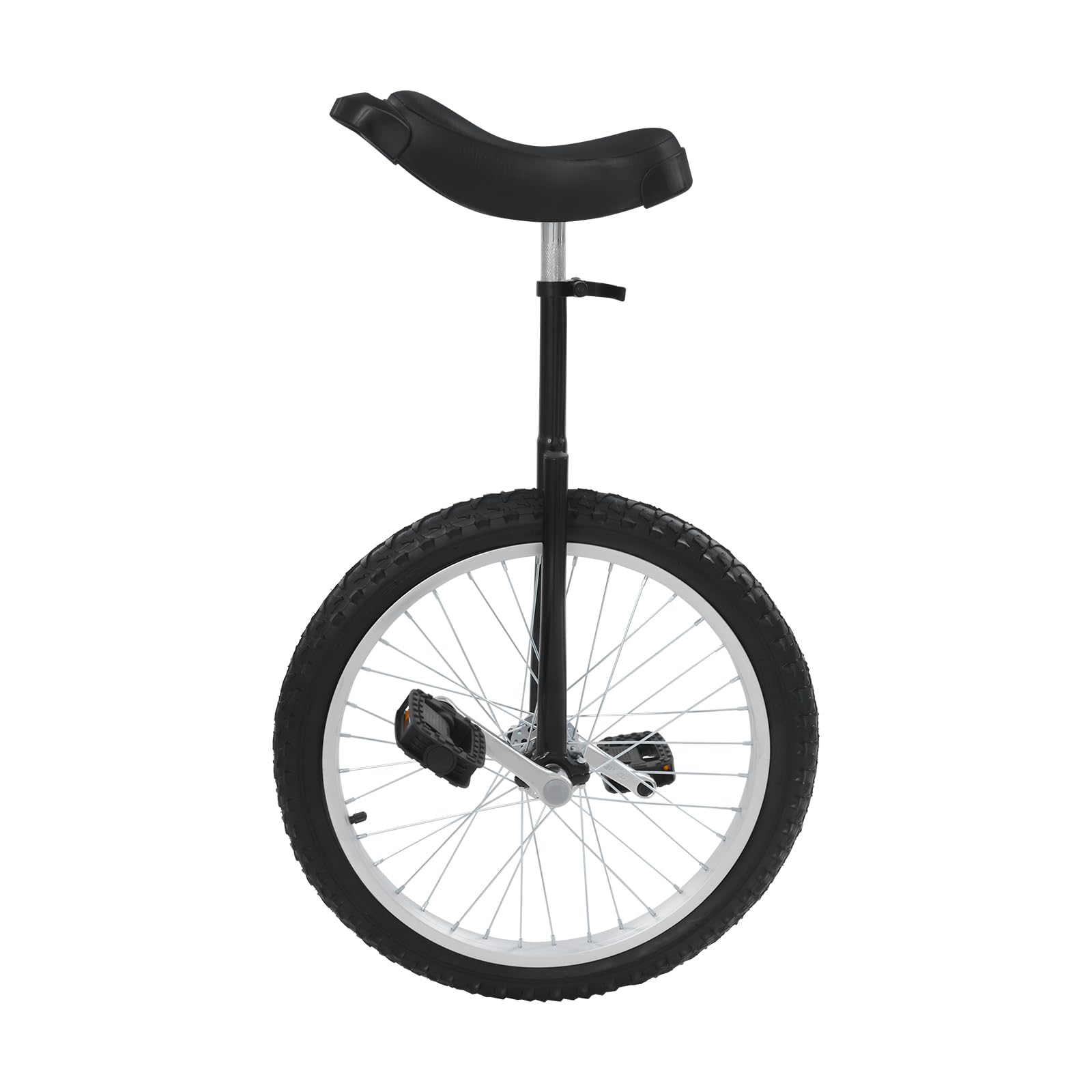 DYNAMI Unicycle with Excellent Steel Frame,Leakproof Tire,Adjustable Height,Curved PU Seat,Mute Bearing,Anti-Slip Designs,for Outdoor Sports Fitness Exercise