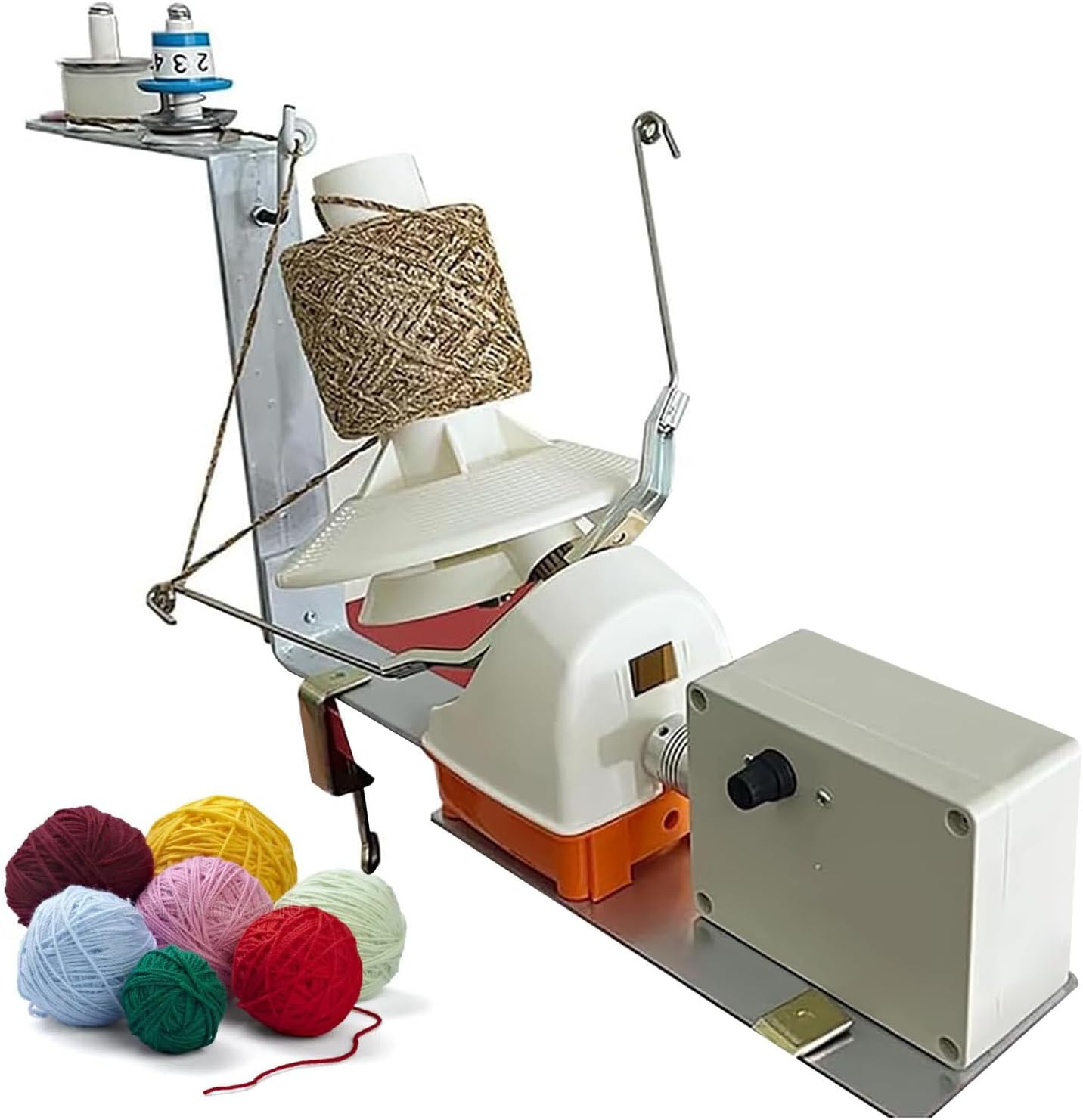 Electric Yarn Winder for Crocheting, Yarn Ball Winder 500g Large Capacity, Automatic Yarn Cake Winder, Crocheting Tools for Yarn Wool String