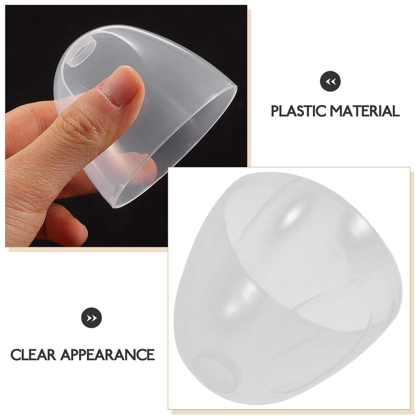 Vaguelly Coperchi per biberon – 3 coperchi in plastica a prova di perdite per biberon, pratici tappi per i viaggi e la casa, 6,2 x 6,2 x 5,5 cm