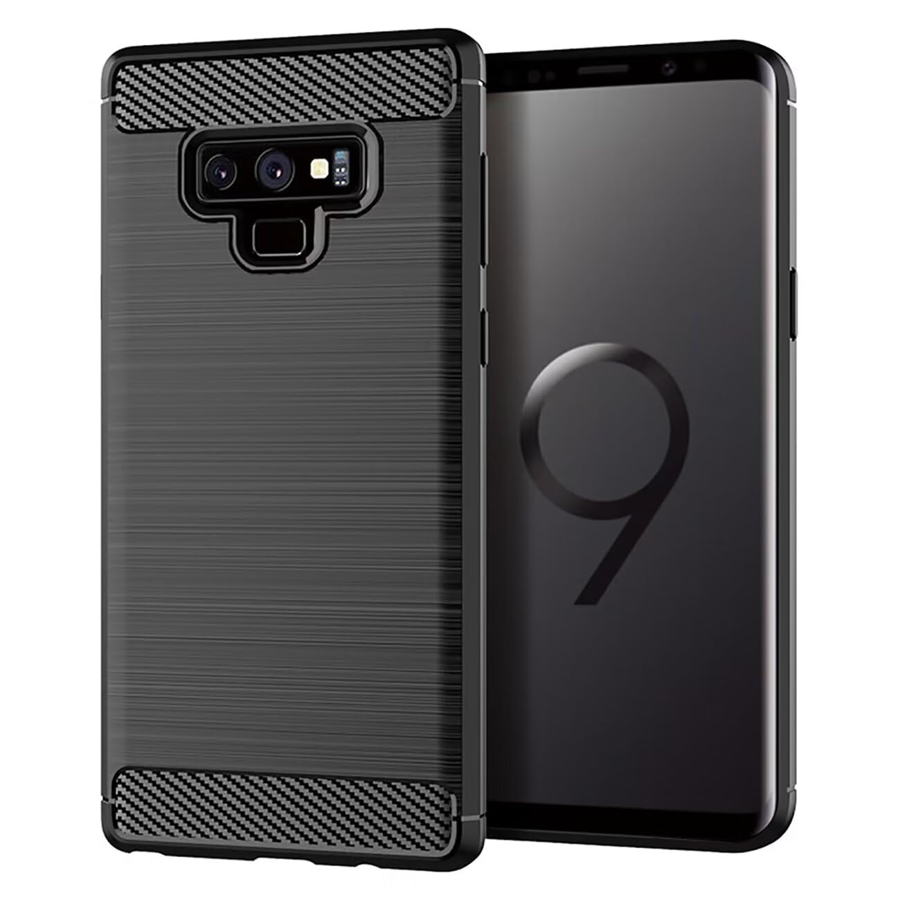 Case for Galaxy Note 9 Case, Samsung Note 9 SM-N960F Case, Ultra Slim Phone Cover with Shock-Absorption Carbon Fiber TPU Rubber Protective Cases for Samsung Galaxy Note 9 Black