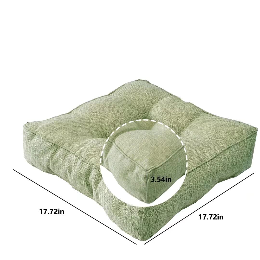 Lar ender Bodenkissen für Erwachsene, quadratisch und Yoga-Kissen für Wohnzimmer, Balkon, Büro, Outdoor, 45 cm, sitzend