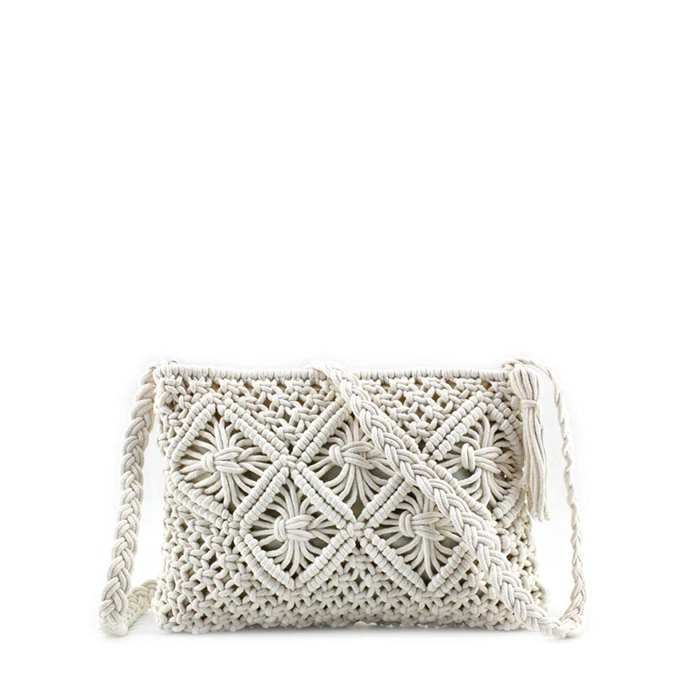 MODELISA Bolso Sobre De Paja Borla Esparto Con Asa Hombro Para Mujer