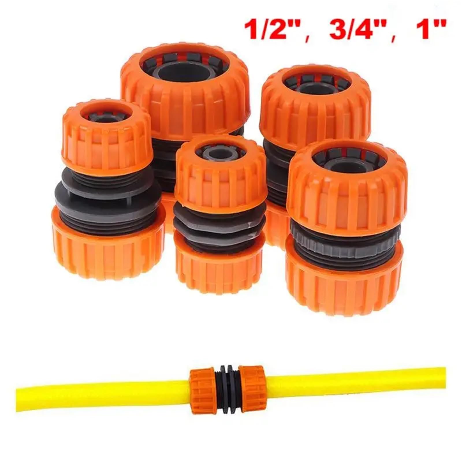 Set di 20 raccordi rapidi per tubi da giardino, 1,3 cm, 1,9 cm, 2,5