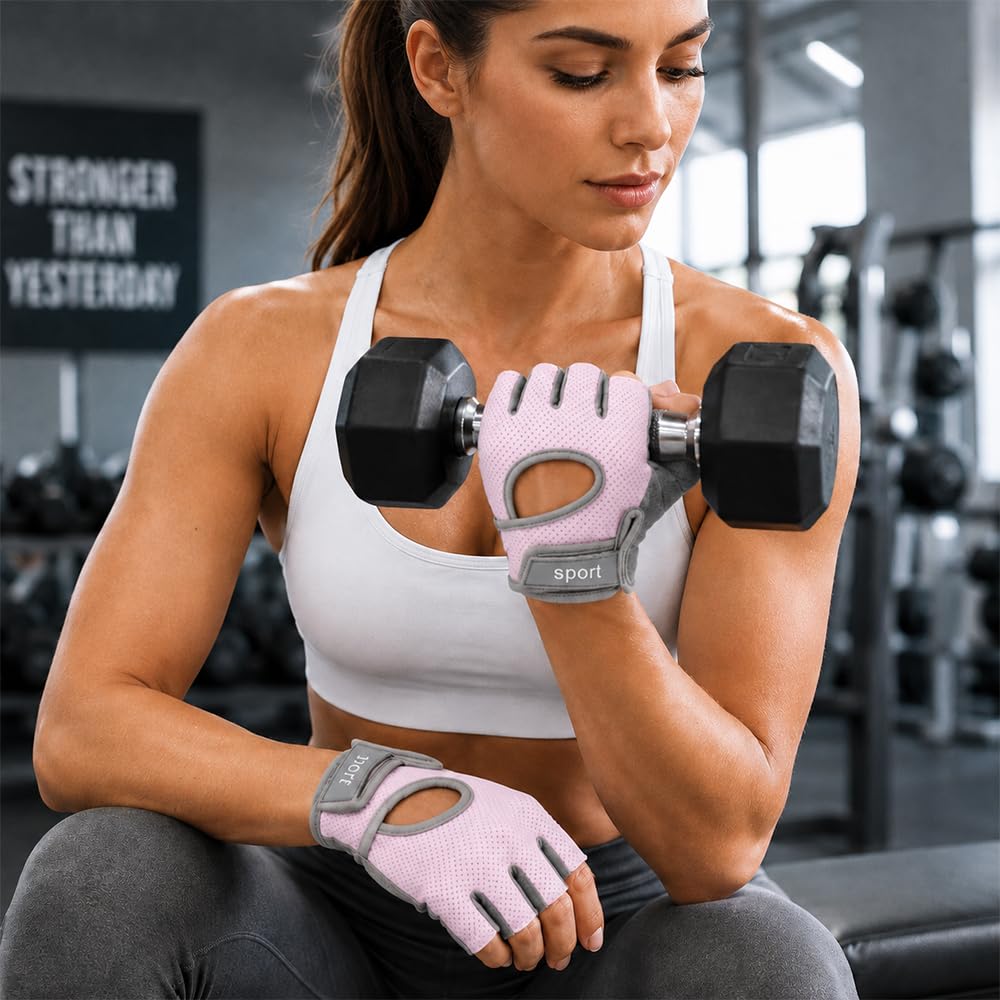 Gants de Cyclisme Homme Femme VTT Demi-Doigts Unisexe Mitaine Velo Gel Rembourré Antidérapant Respirants Absorbant Chocs Été MTB