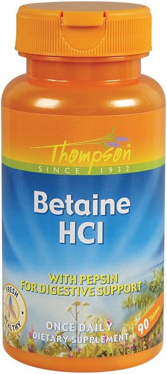Thompson Betaine Hcl with pepsin Tablets, 324 Mg, 90 Count (Pack of 2)