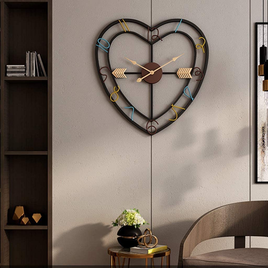 アンティーク 丸い掛け時計 ハートの針 アンティーク 丸い掛け時計