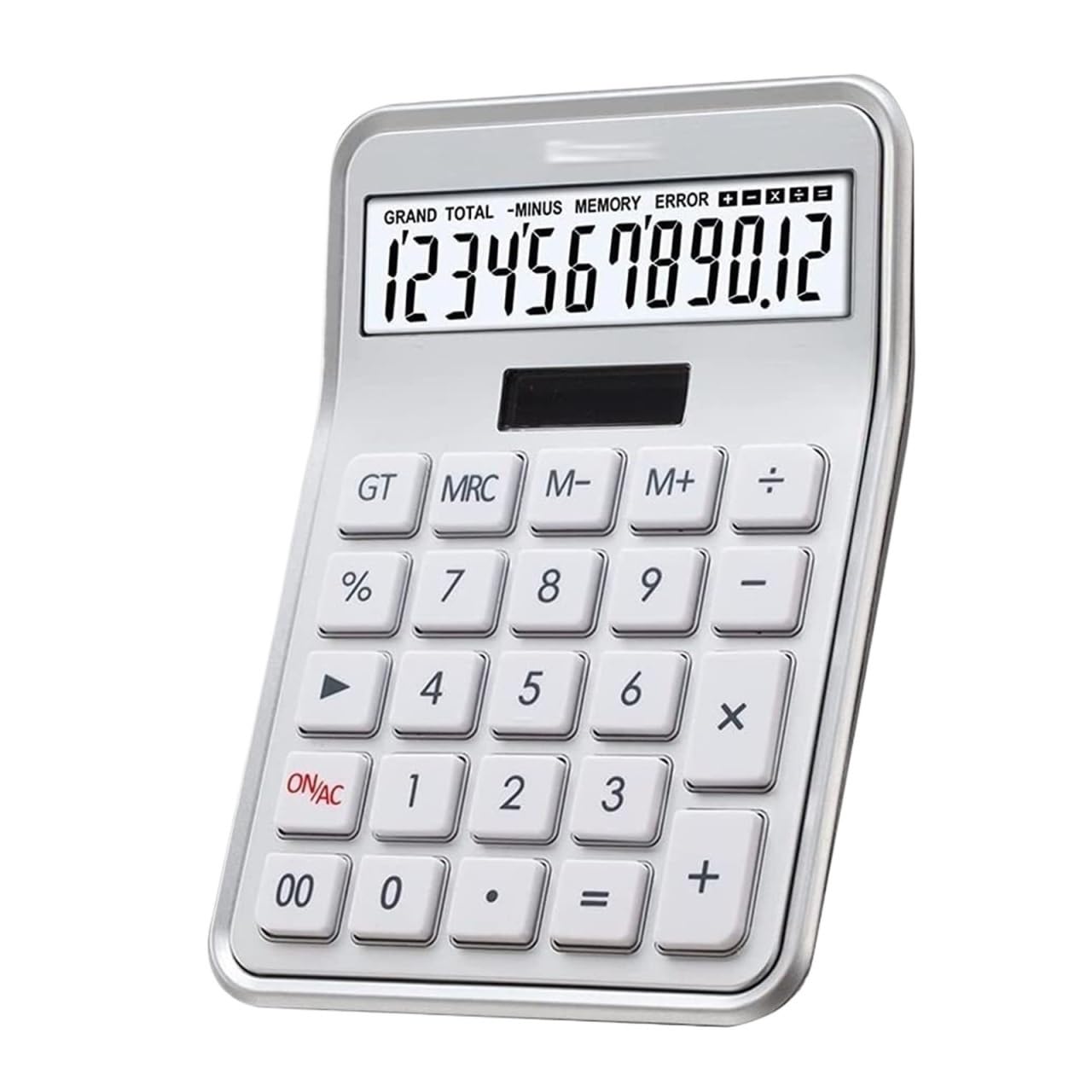 Calcolatrice per Ufficio Calcolatrice con Funzione Standard, Display LCD A 12 Cifre, Batteria Solare, Doppia Alimentazione Scuola