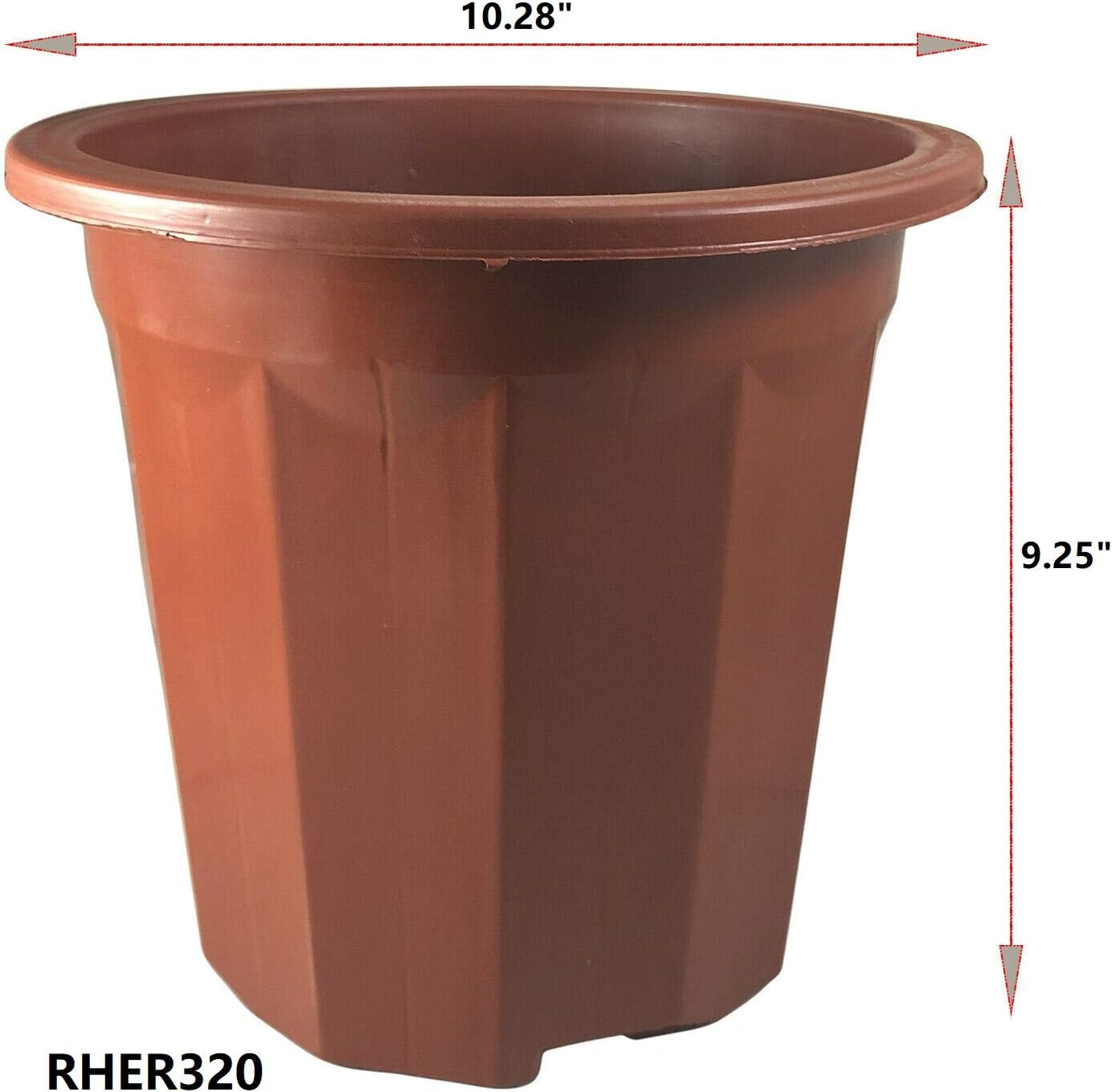 Brick Red Plastic Pot Vegetable Flower Fruit Nursery Plant w/Root Control for Nursery Planter Flower Indoor Outdoor (20, 4Gallon)