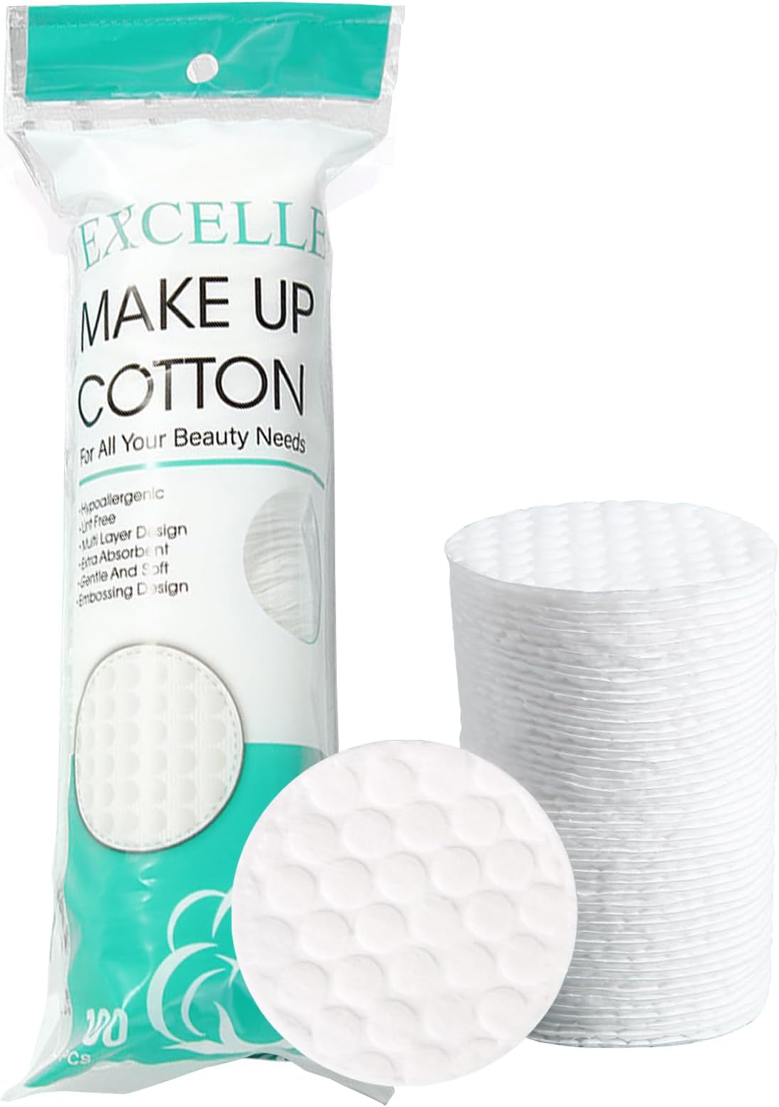 EKIND100 Pack Cotton Round, Makeup Remover Cotton Pads, Cotton Pads for Removing Makeup and Cleansing Face, for Women's Beauty and Personal Care