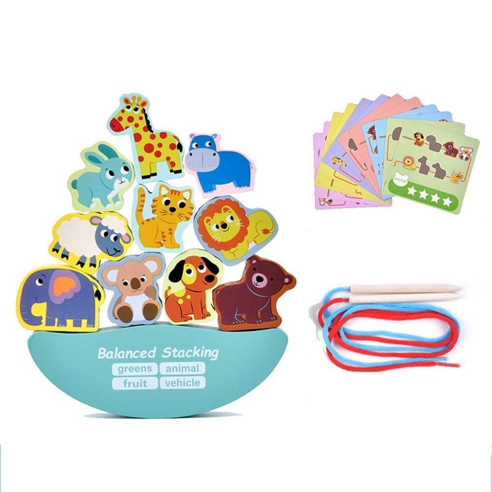 Bestie toys Stacking Blocks Toys for Children Animal Beaded Building Blocks Balance Puzzle Games Educational Toys Gift for Kids(Animal) (B0D49B7JT6) Amazon Price History, Amazon Price Tracker