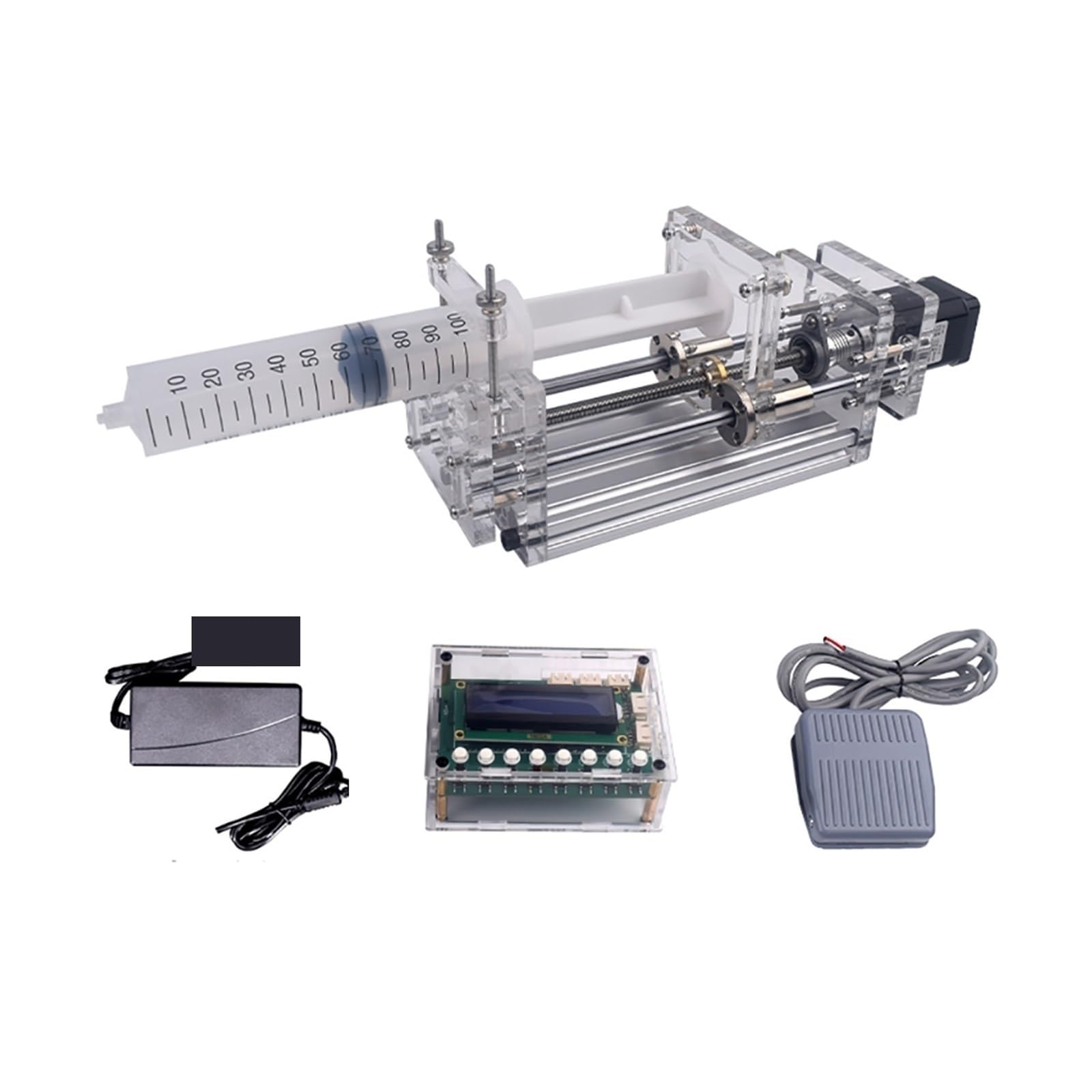 Membranpumpe, 1–150 ml Labor-Mikrospritzenpumpe, Desktop-Präzisions-Elektro-Injektionspumpe, Mini-Propel-Pumpe, Flüssigkleberspender, 12 V(Standard Model)