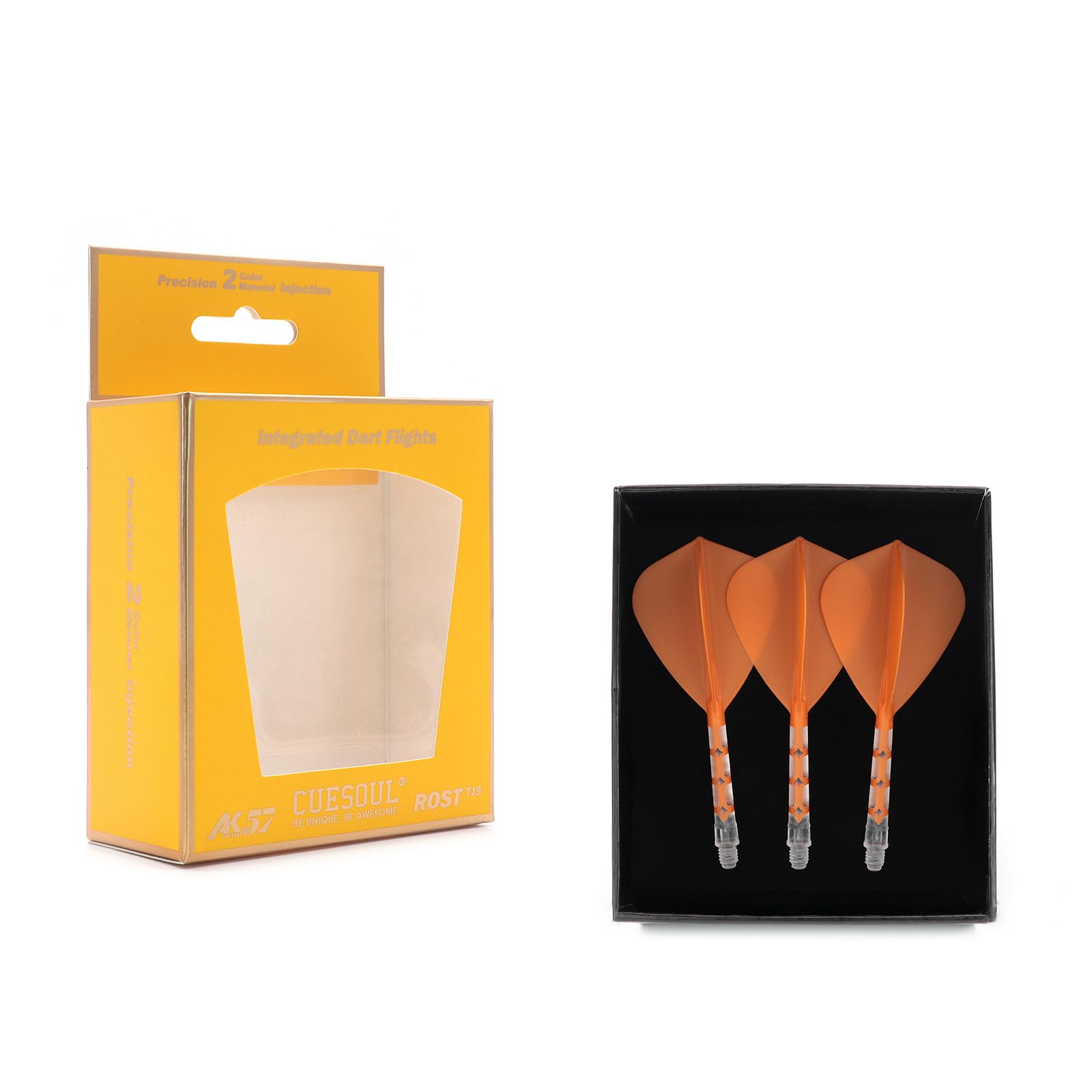 CUESOUL ROST T19 Integrated Dart Shaft and Flight Kite Shape,Set of 3