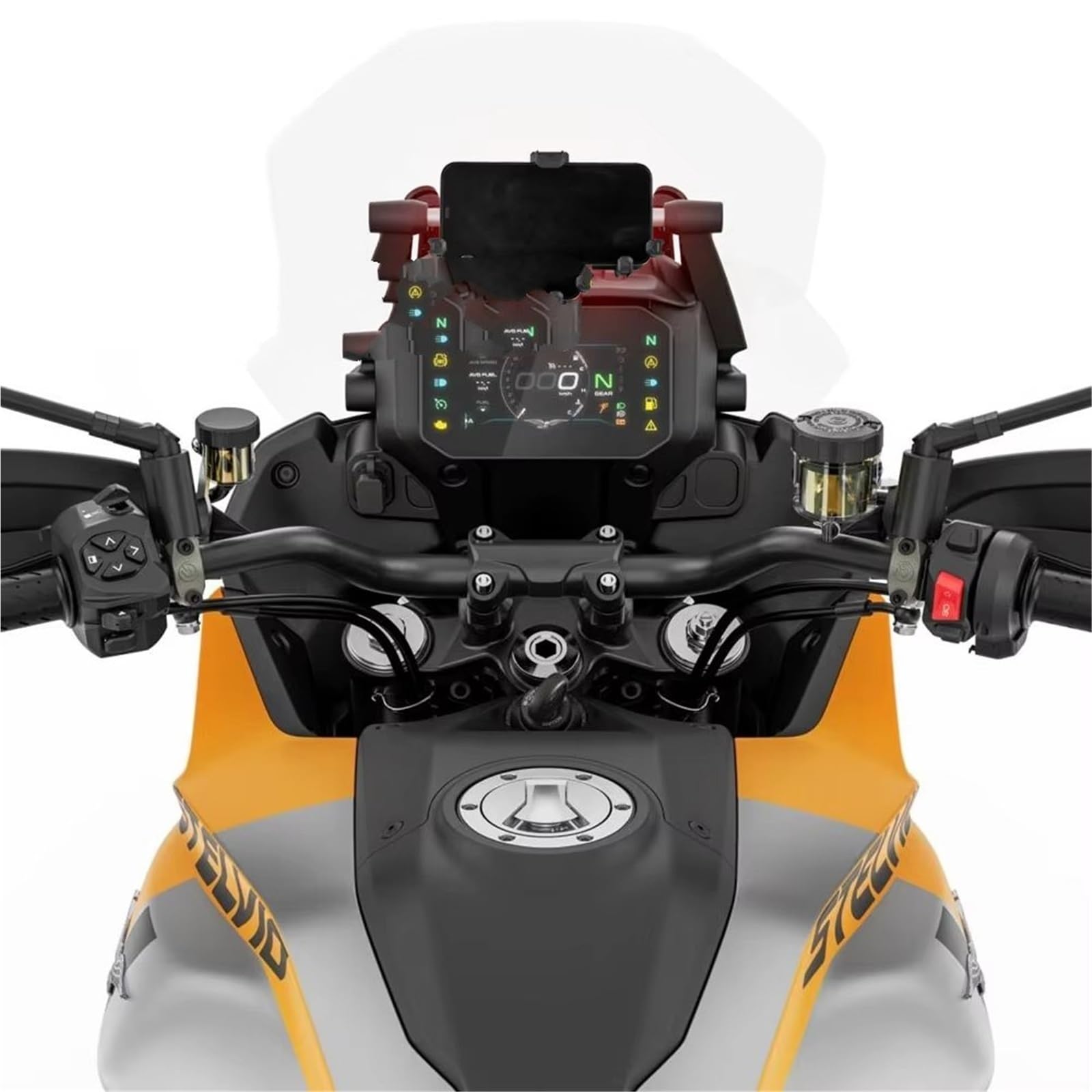 Supporto Navigatore Moto Per Guzzi Per Stelvio 2024 Moto Supporto Telefono GPS Navigazione Ammortizzatore