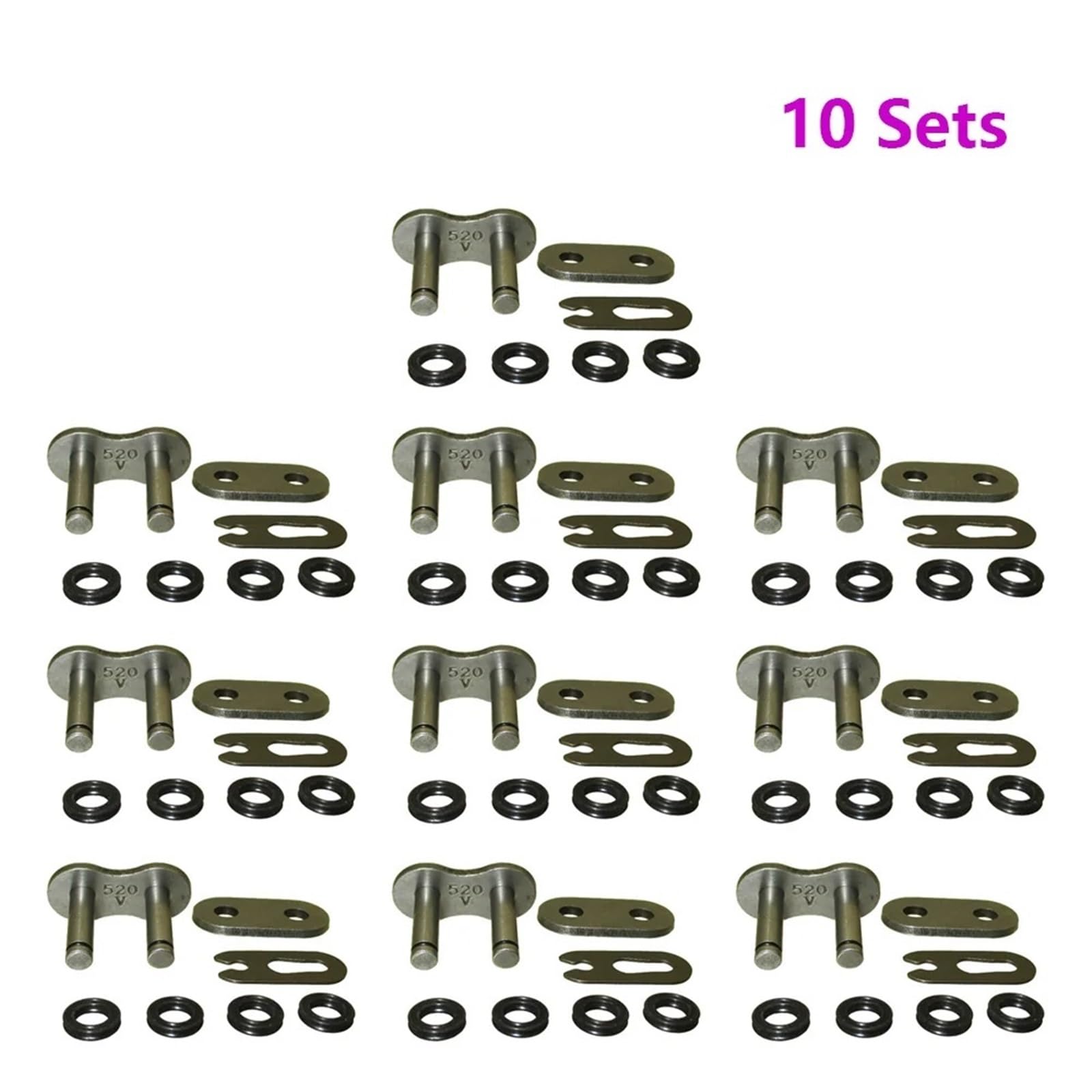 łańcuch Napędowy łańcuch rolkowy 520 Łańcuch X-ring Łączący Główne Ogniwo Pasuje Do Hondy Pasuje Do Yamahy Pasuje Do Suzuki Pasuje Do Kawasaki(10 PCS)