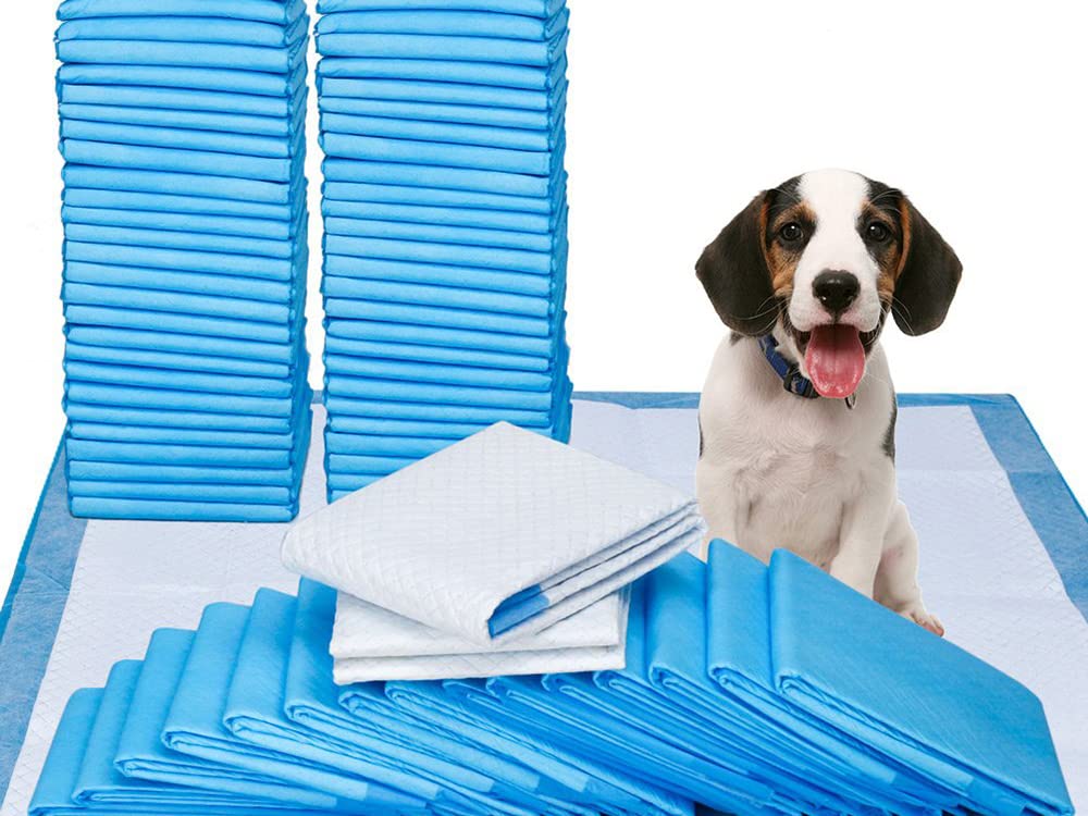 Juego de 50 almohadillas para cachorros, tamaño "S", aprendizaje a orinar, 45 x 60, para caja de arena, cama para cachorros, base para cuencos, resistente al agua, absorbe los andamios