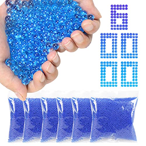 Ambolio 60000 PCS Perles d'eau Water Beads Perles de Gel pour Vase, Mariage, Décoration, Plantes et Maison（bleu）