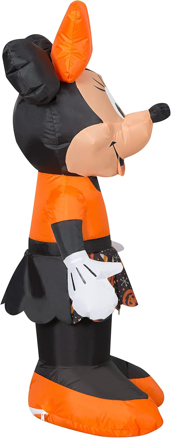 Gemmy Airblown Inflatable Minnie Mouse in Candy Skirt, Black