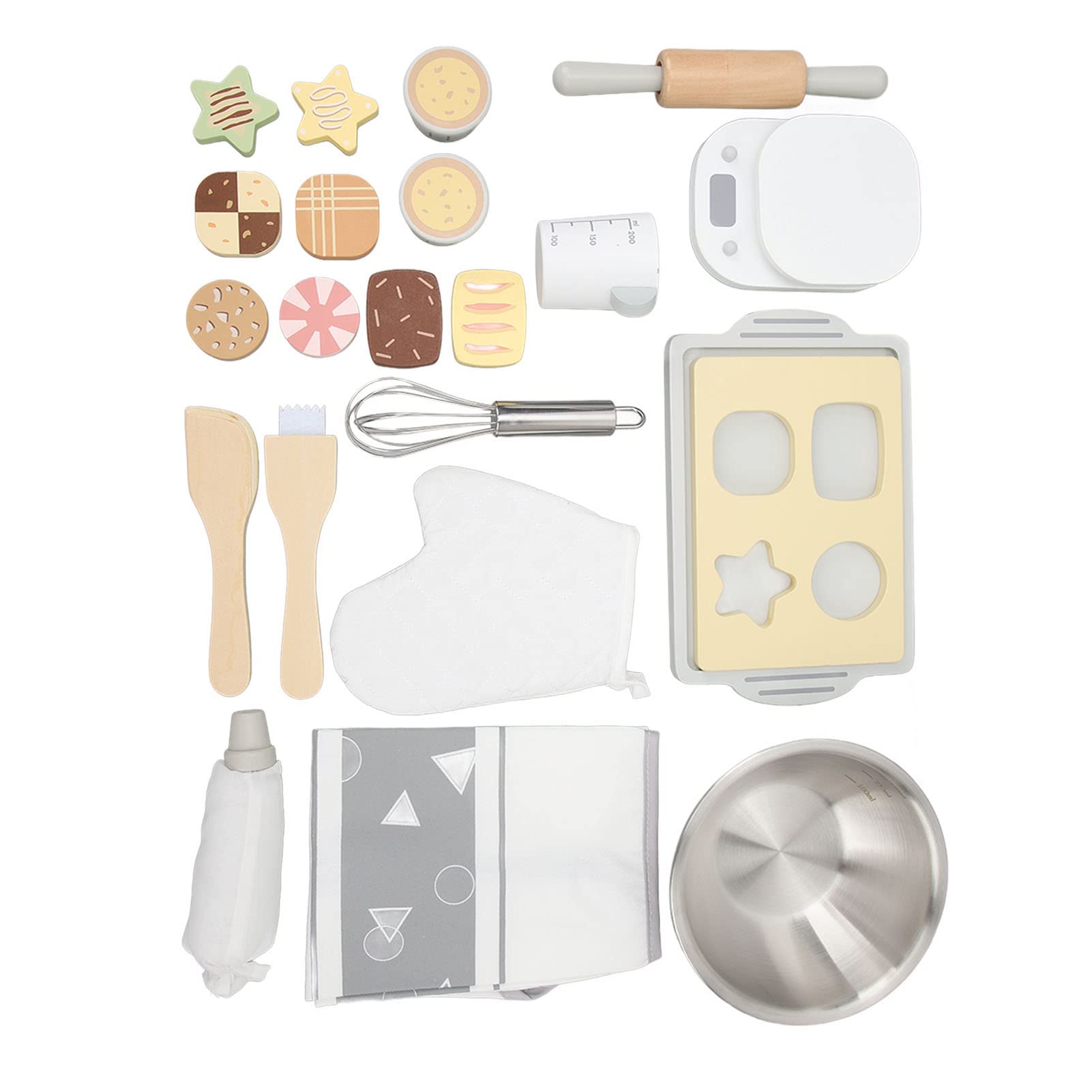 Set di Giochi di Ruolo da Cucina Giocattolo da Cucina Interattivo in Legno per Bambini Divertimento Educativo Esperienza di Cottura in Legno di Faggio
