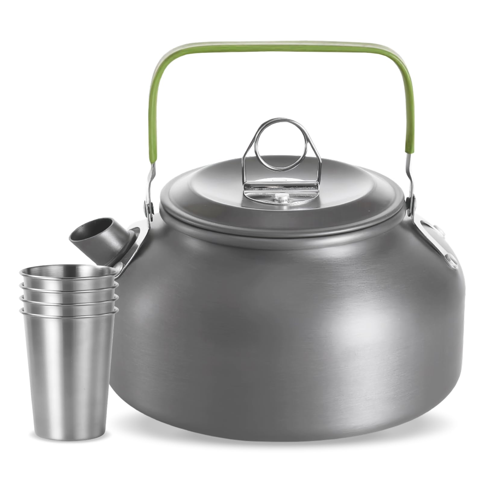 Bouilloire En Aluminium: Bouilloire Portable Ultra-Légère de 0,8L, Idéale Pour Le Camping, Le Plein Air, La Randonnée Et Le Pique-Nique (0,8 Litre)