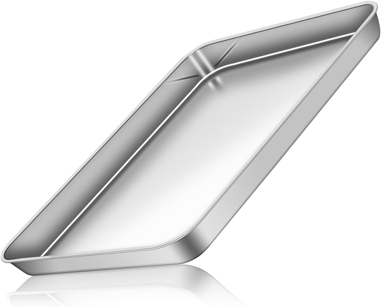 Professional Baking Oven Trays with Mirror Finish and Rust Free for Home Kitchen, Non Toxic and Healthy 30 x 40 x 2.5 cm 1 Piece