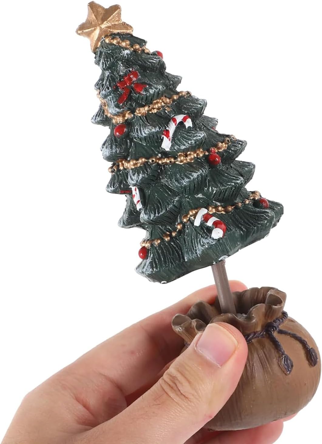 Resin Christmas Tree,Holiday Figurine,Christmas Decoration Mini Christmas Tree,Desktop Ornaments