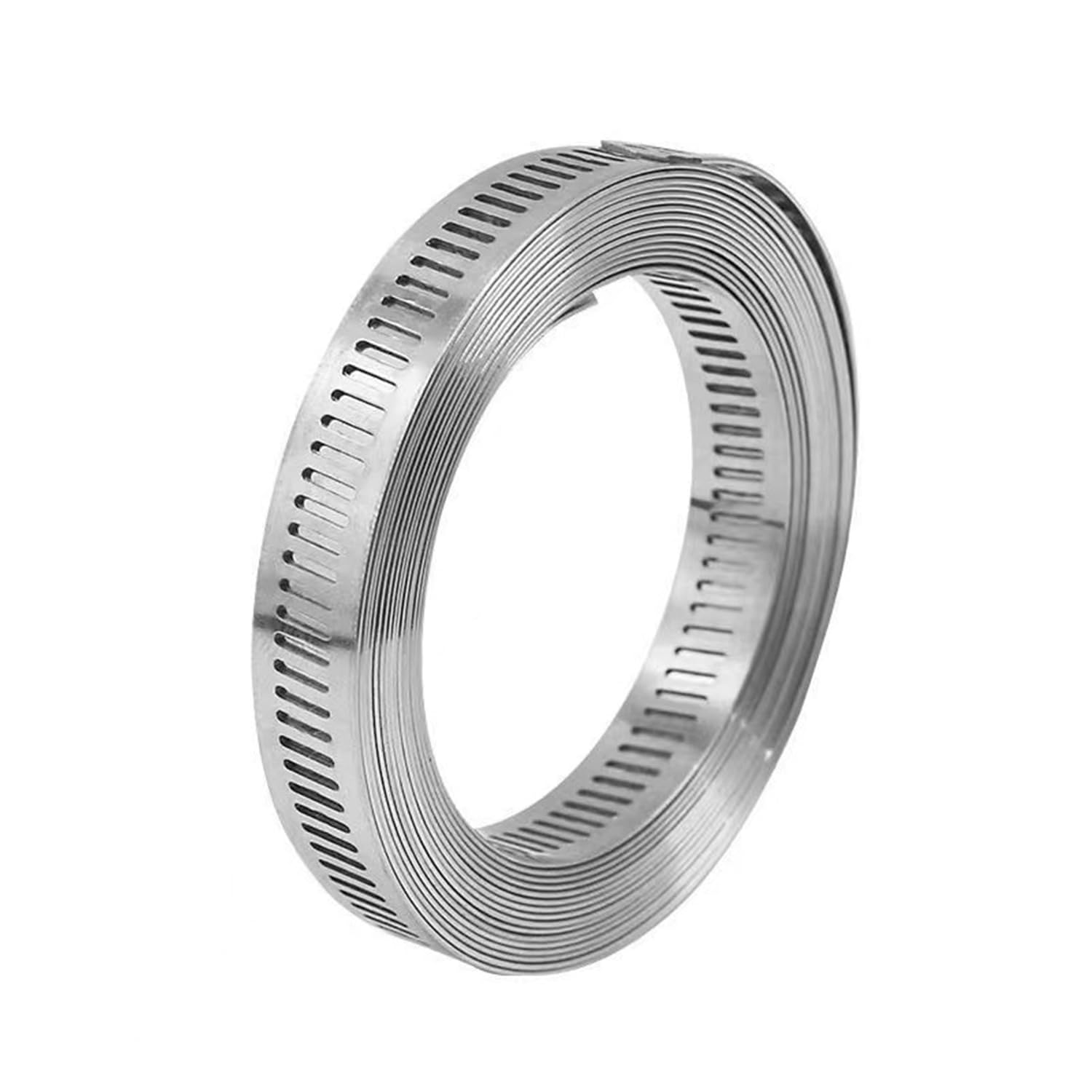 Lochband Edelstahl 30 M 12 Klemmen Rostfreies Schlauchschellen Set - Perforiertes Stahlband Zuschneidbar for Schlauchbefestigung