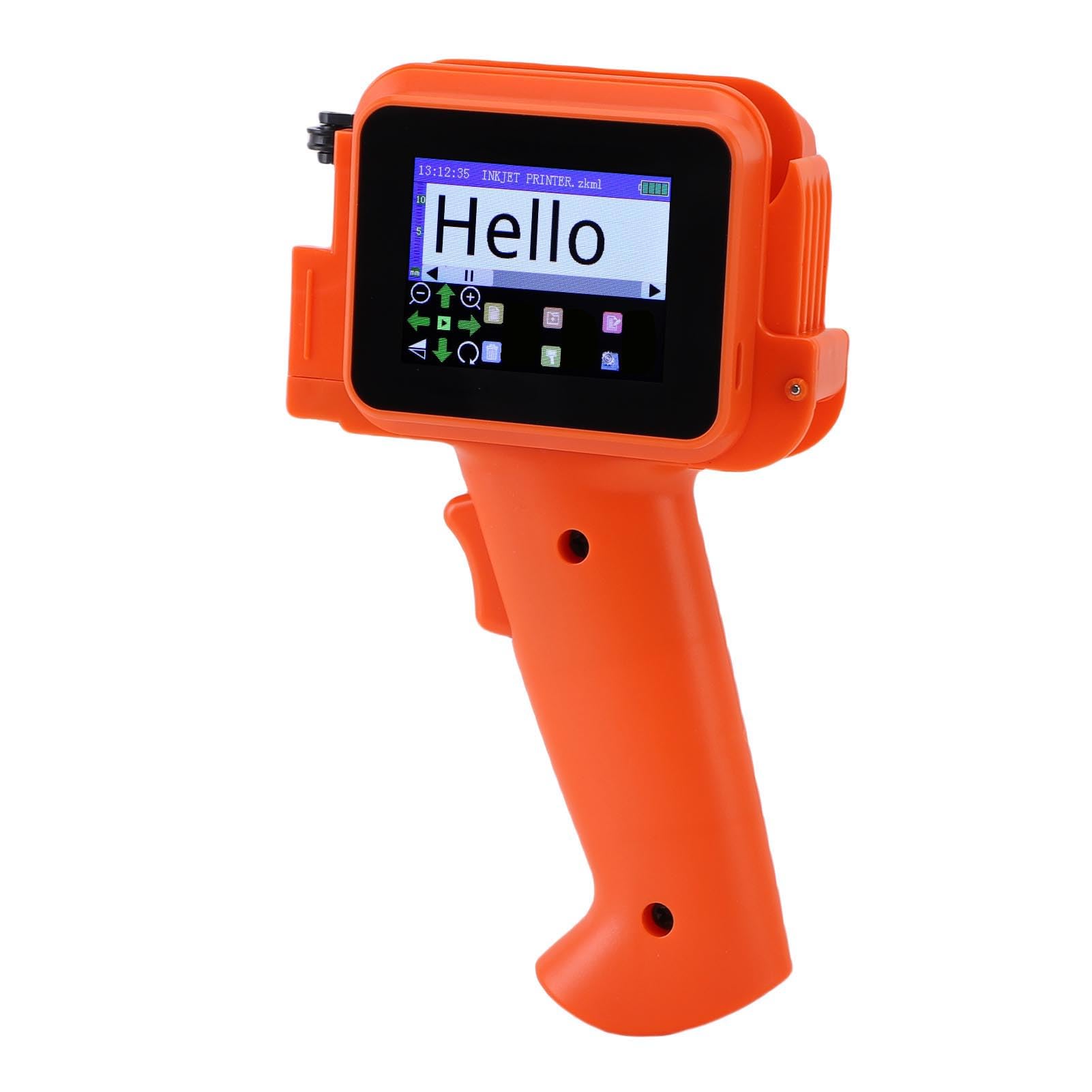 FTVOGUE Impresora de Inyección de Tinta Portátil ABS Impresora de Inyección de Tinta Portátil 600DPI Pantalla Táctil de 2,4 Pulgadas de Impresión de 1 a 12,7 Mm para Código QR Código de Barras Texto