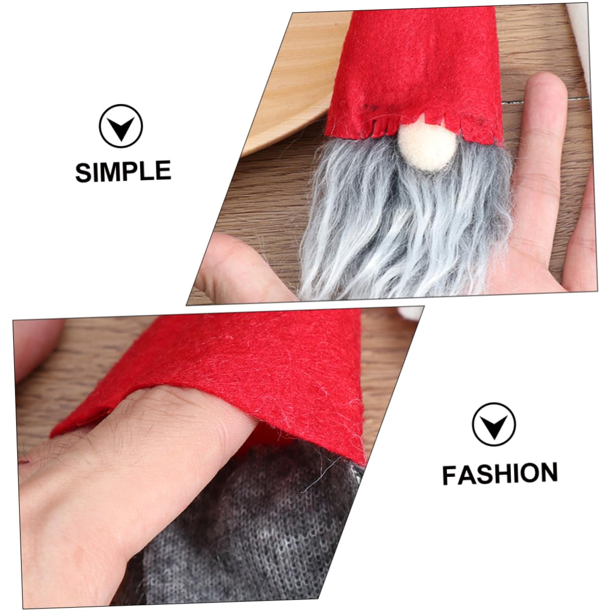 210 STK Weihnachtsflaschen-Set Weinflasche Gnomenhut Hut Für Getränkeflaschen Weihnachtsschmuck Für Zu Hause Weihnachtspullover Tischdekoration Für Die Weihnachtsfeier Nicht Gewebt IMIKEYA