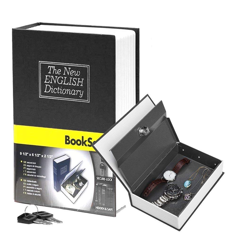 Pindia Dictionary Book Style Jewellery Money Safe Cash Box Locker with Key - 240x155x55 mm (B07RYVJYBF) Amazon Price History, Amazon Price Tracker
