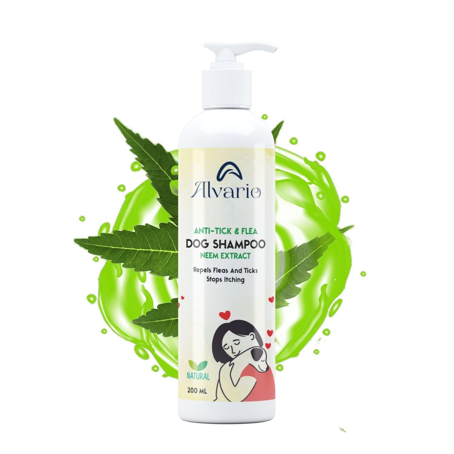 Alvario Dog Shampoo & Puppy Shampoo - Naturally Dog Shampoo for Smelly Dogs Grooming Products for Dogs, Deshedding Shampoo for Dogs Pet Shampoo 200 ml Anti Tick & Flea (B0CC5Z1PGZ) Amazon Price History, Amazon Price Tracker