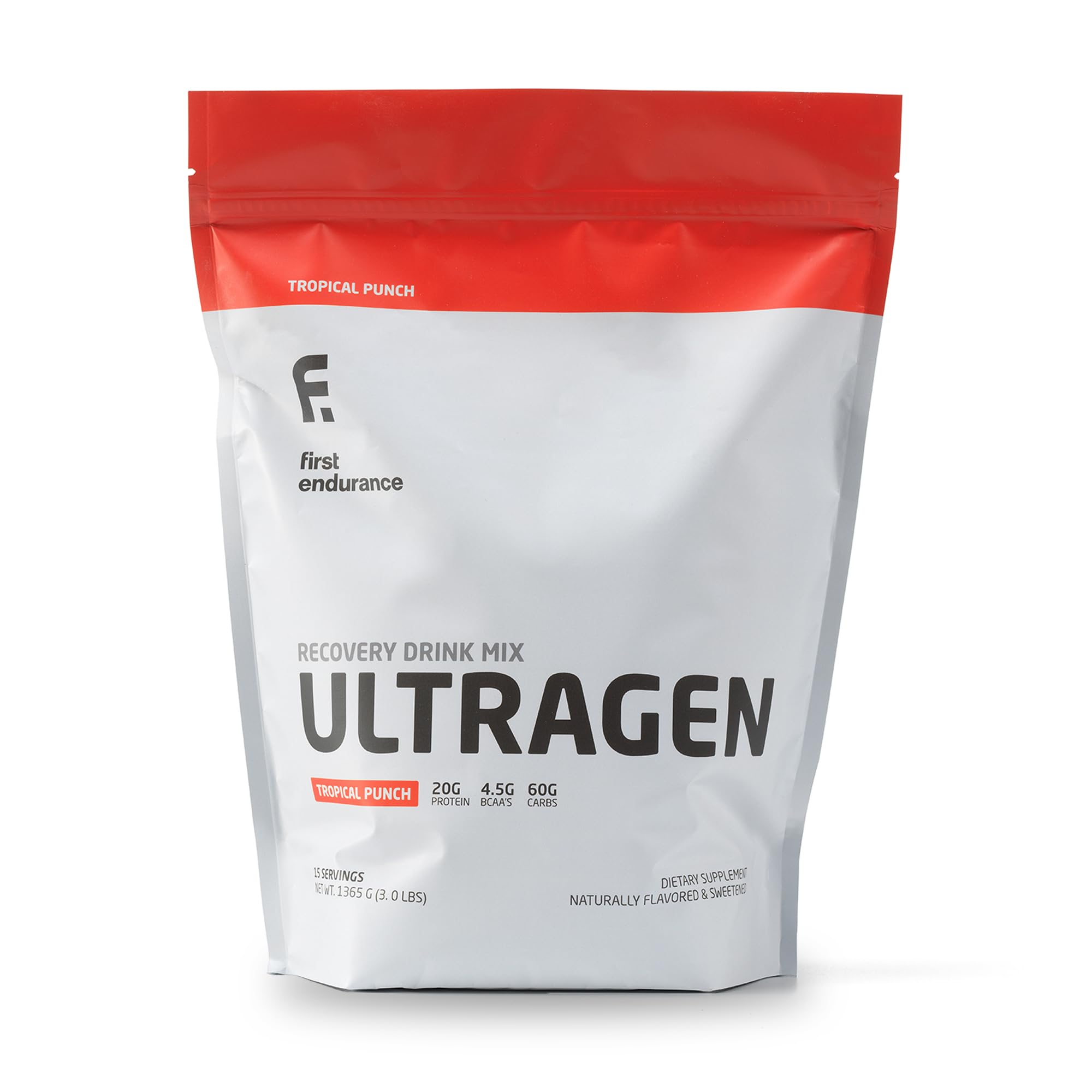 Ultragen Workout Recovery Drink Powder, Protein Mix, Boosts Energy, Accelerates Recovery | Tropical Punch, 15 Servings